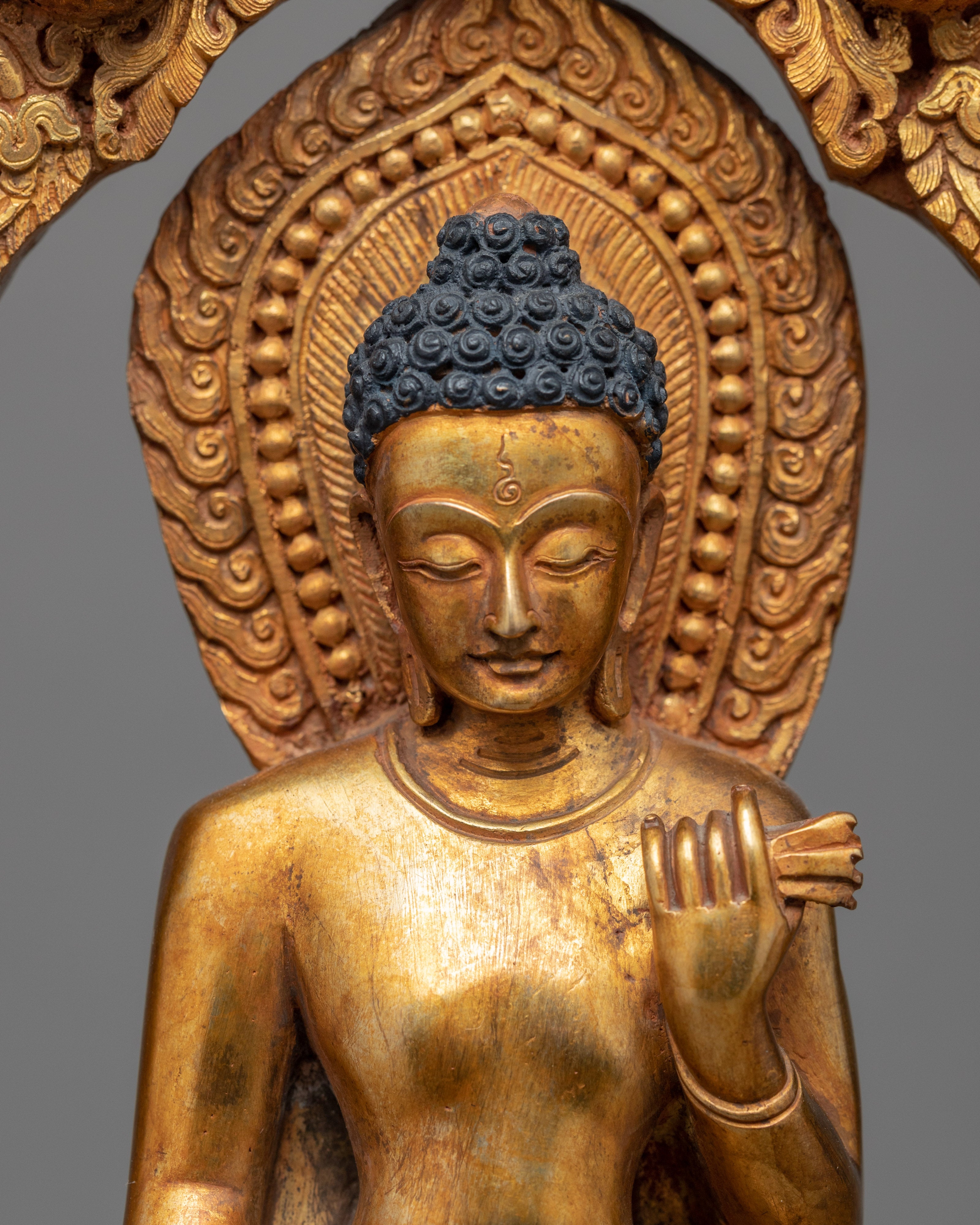Standing Shakyamuni Buddha Figure | Himalayan Buddhist Art