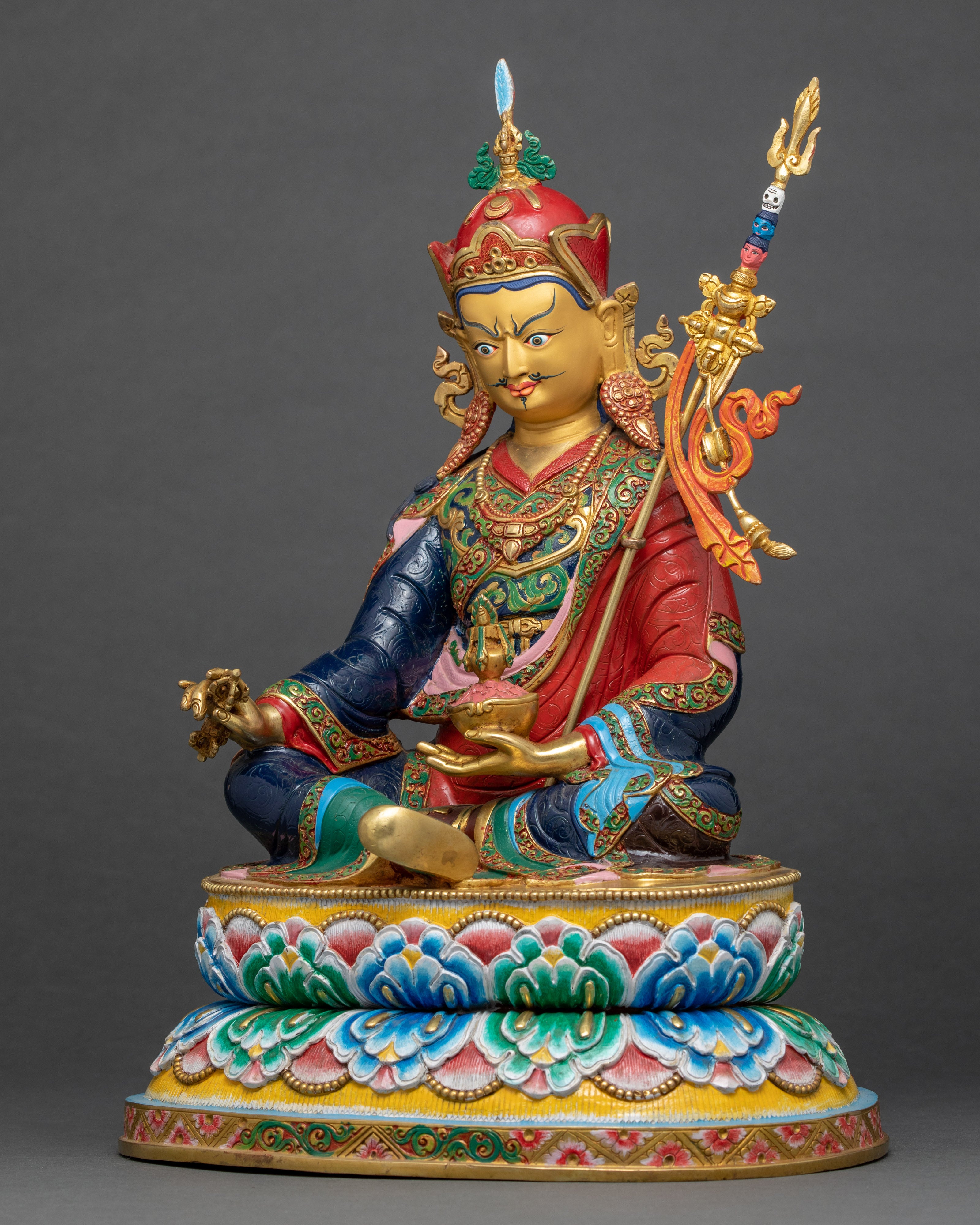 Padmasambhava Guru Sculpture | Buddhist Himalayan Art