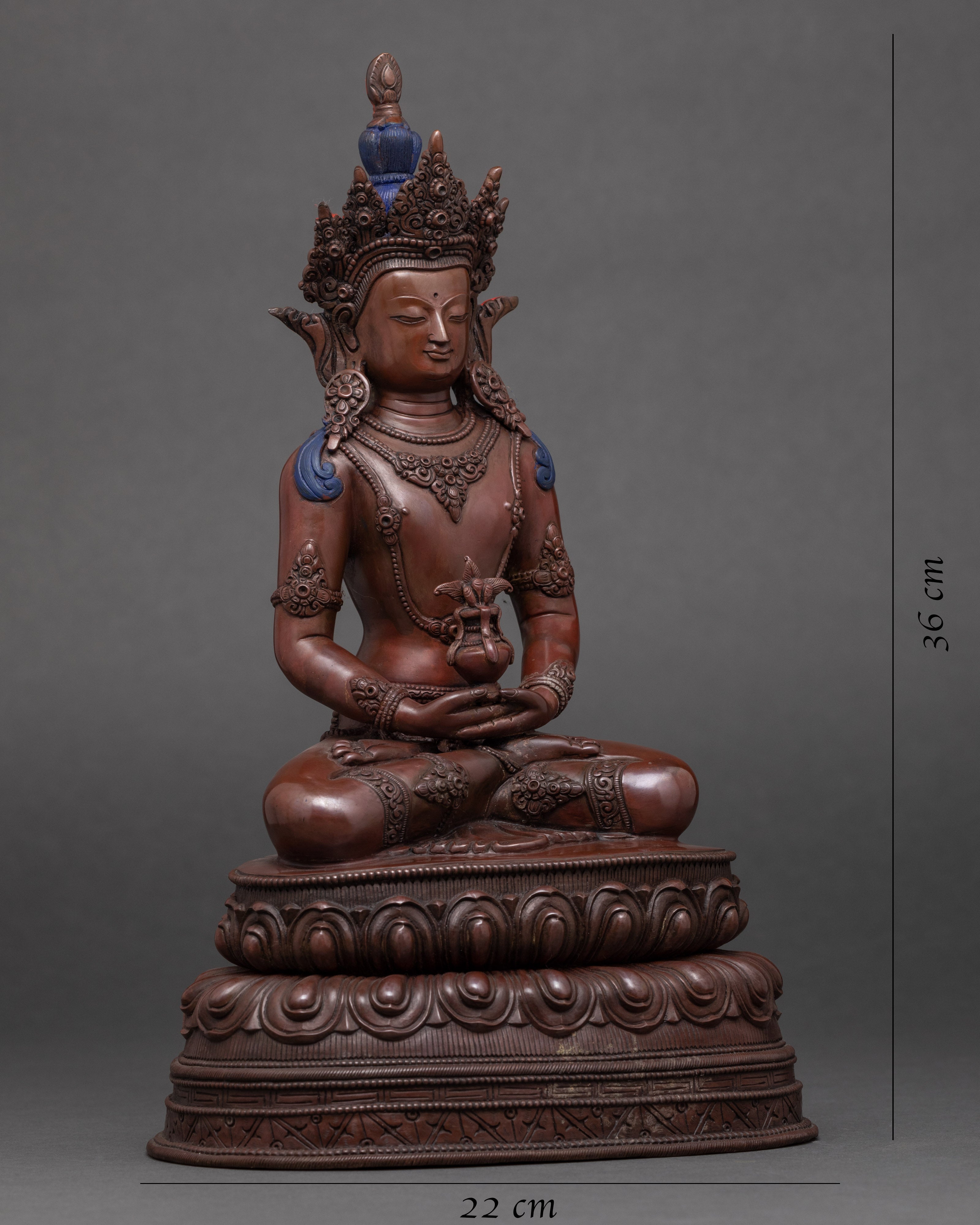 Amitayus Bodhisattva Copper Statue | Himalayan Buddhist Art