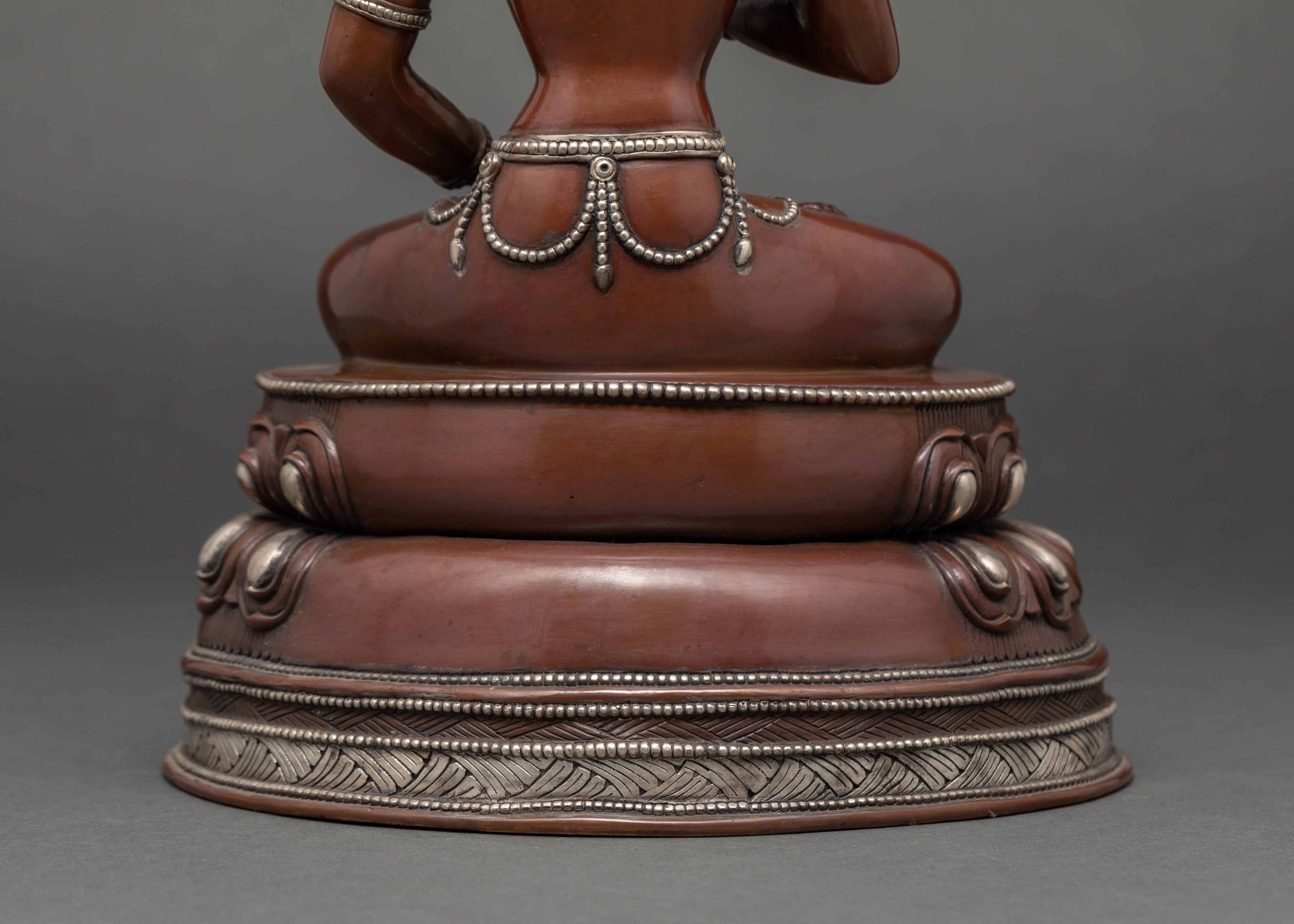 Bodhisattva Vajrasattva Sculpture | Silver Plated Artwork