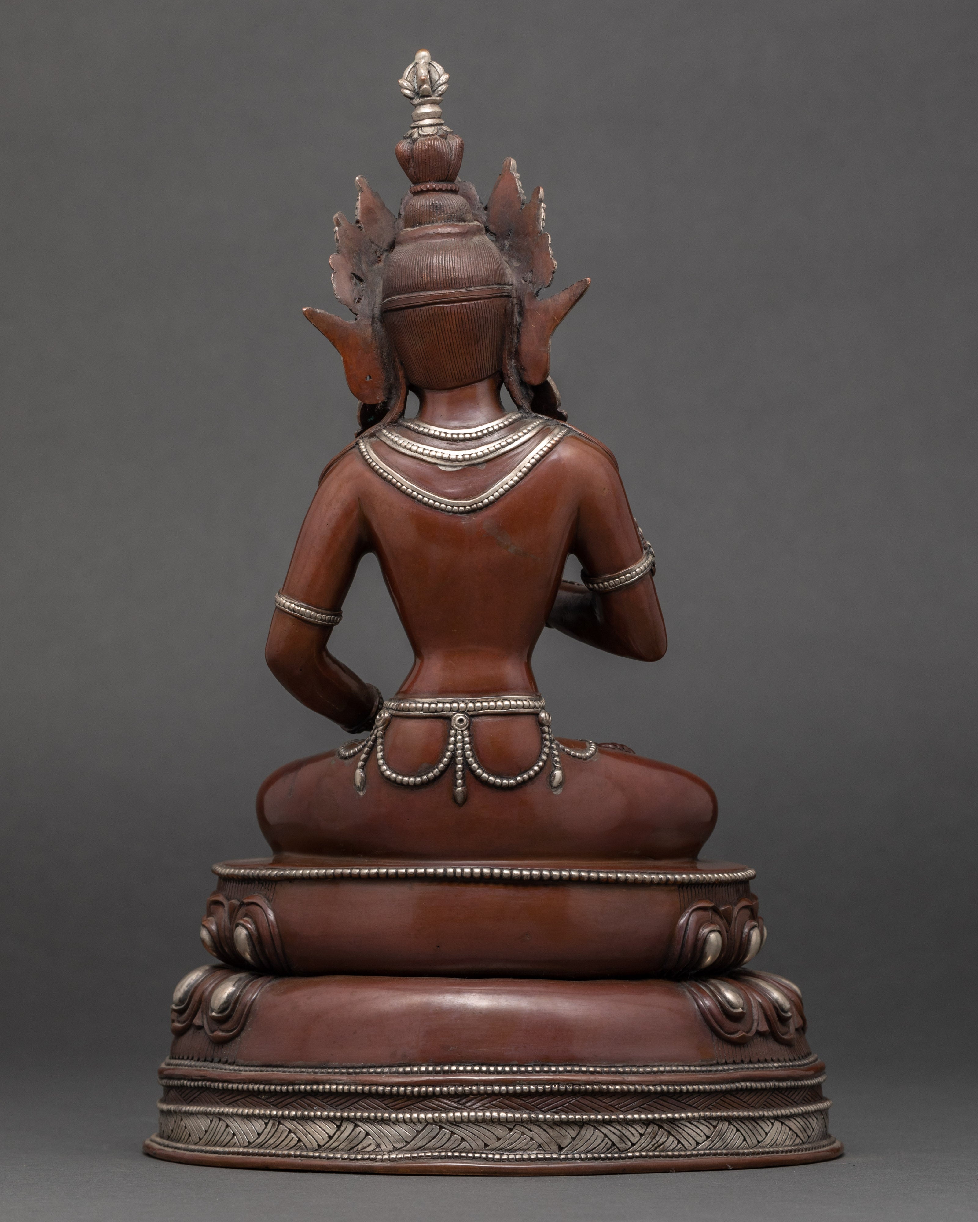 Bodhisattva Vajrasattva Sculpture | Silver Plated Artwork