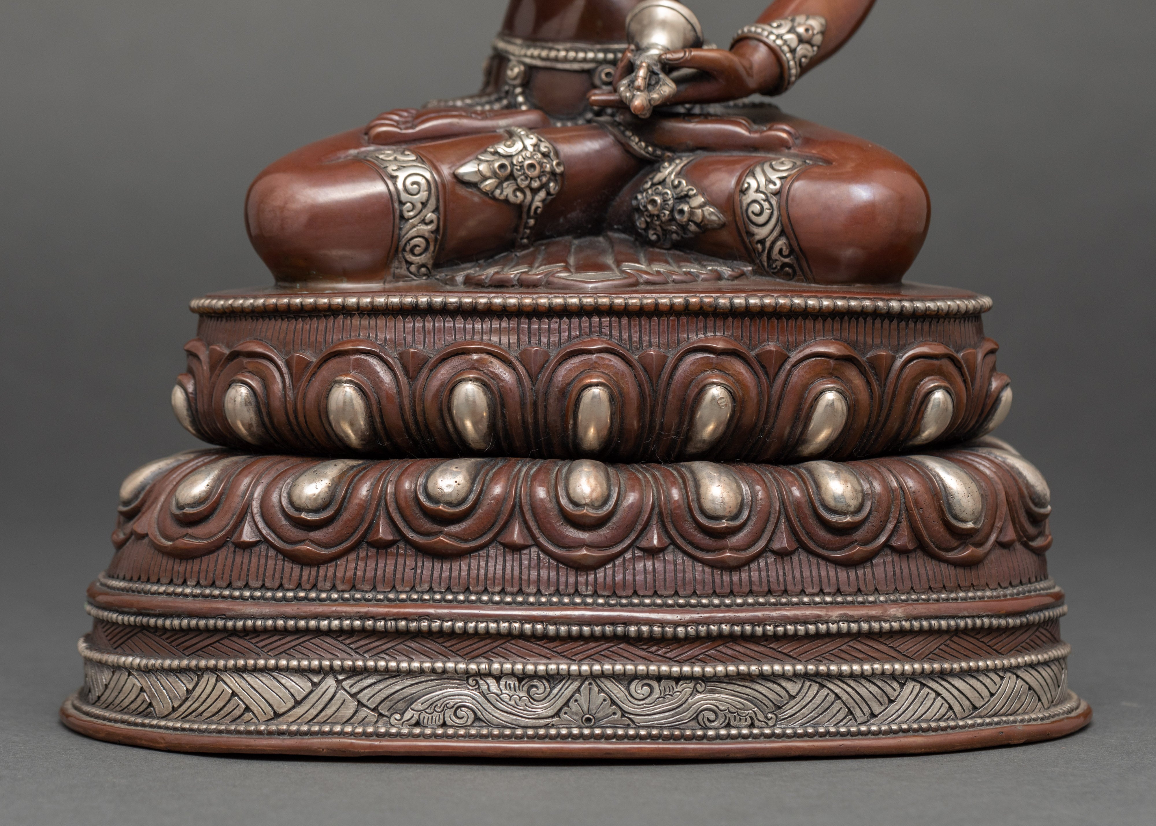 Bodhisattva Vajrasattva Sculpture | Silver Plated Artwork