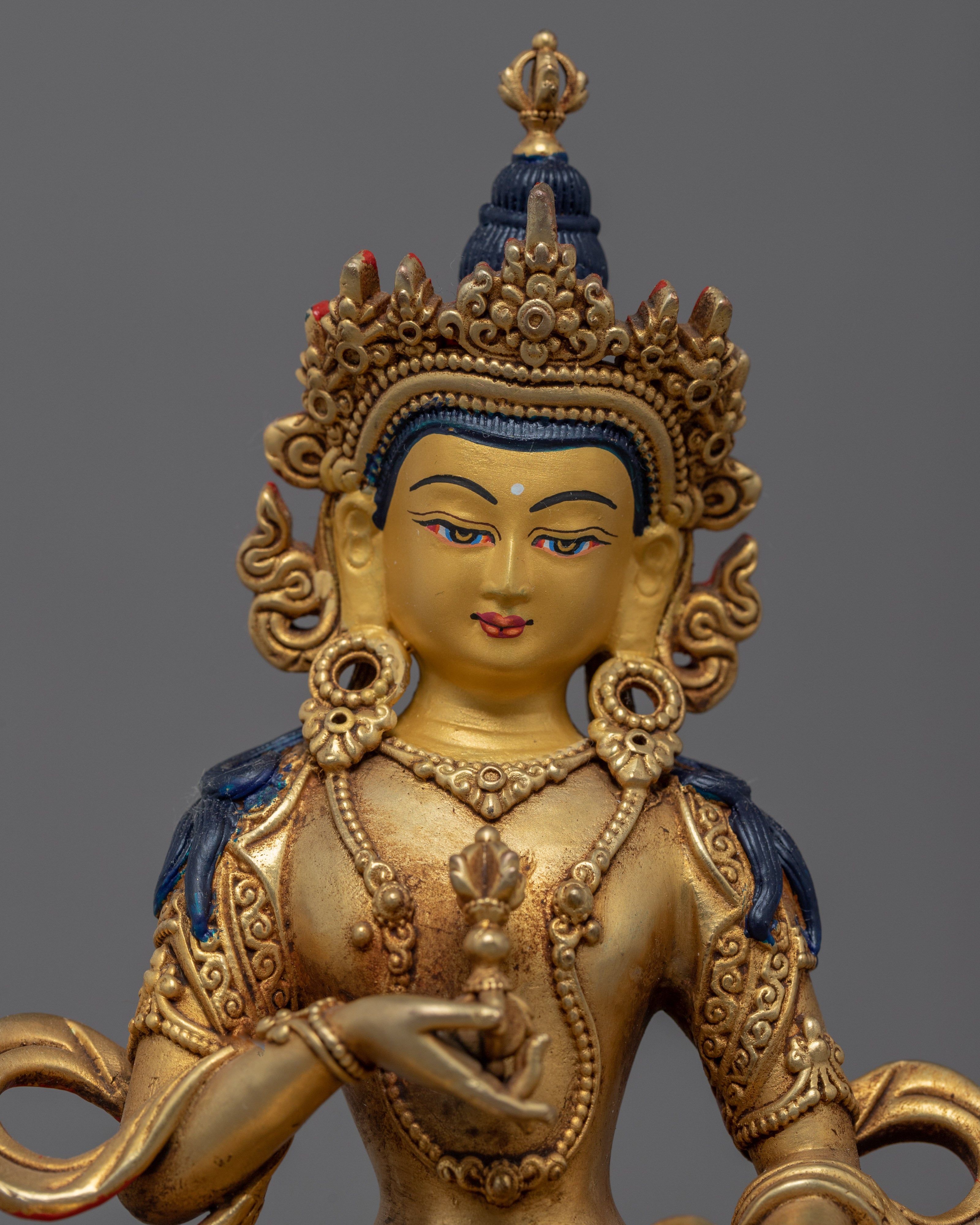 Vajrasattva Heruka Statue | Gold Plated Machine Molded Himalayan Art
