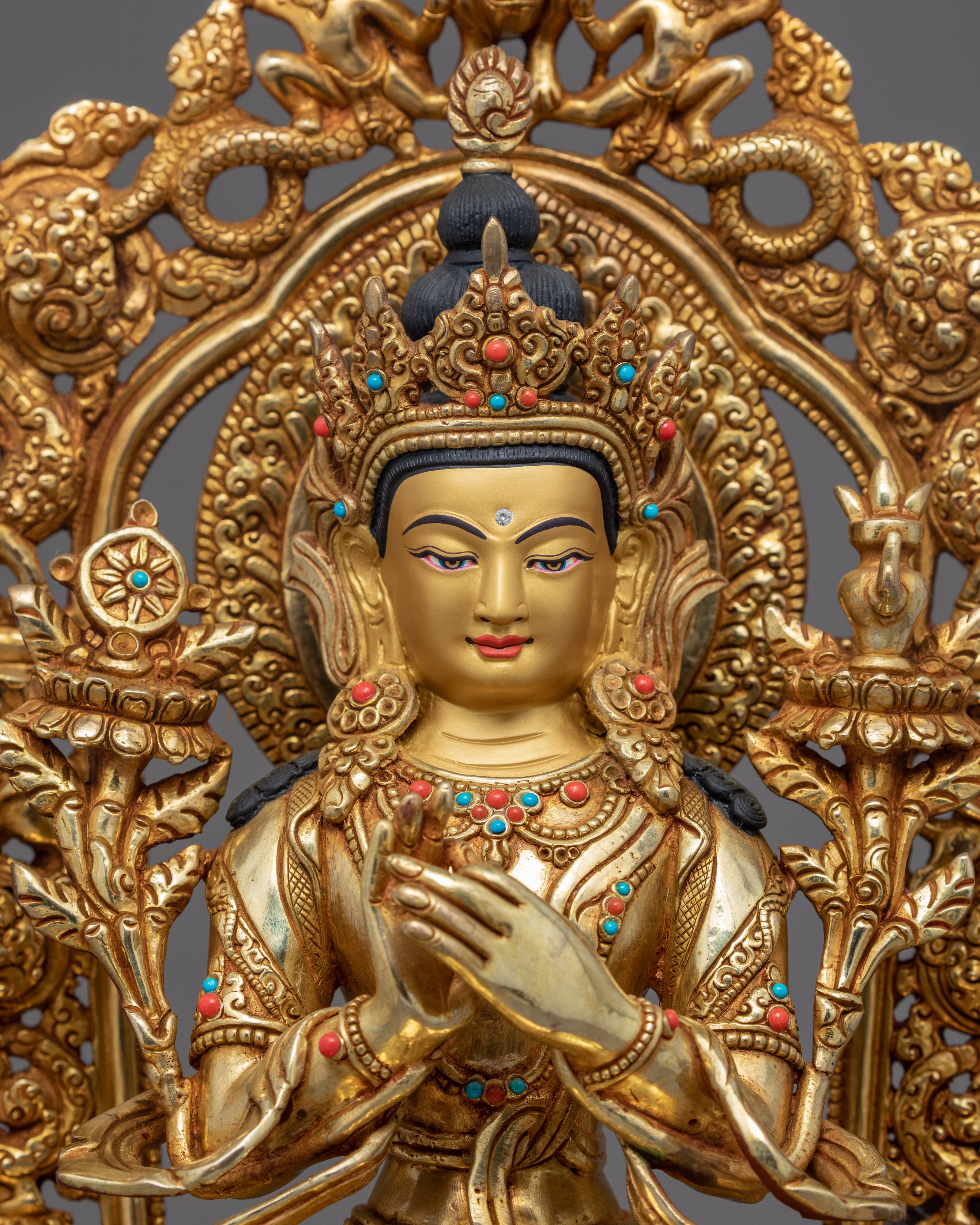 Maitreya The Future Buddha Statue | Traditionally Hand Carved Art
