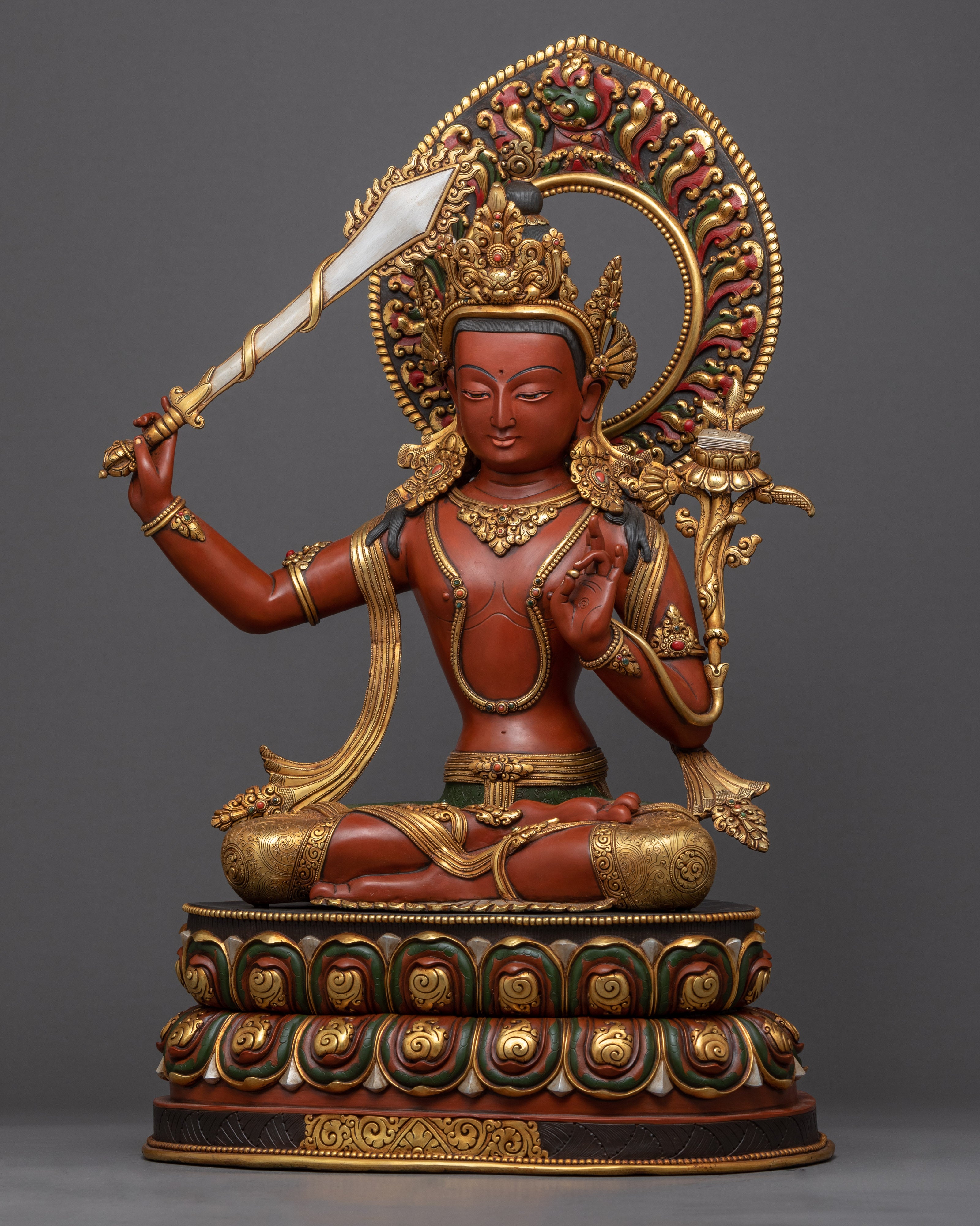 Manjushri Flaming Sword | Himalayan Art | Manjushree Statue