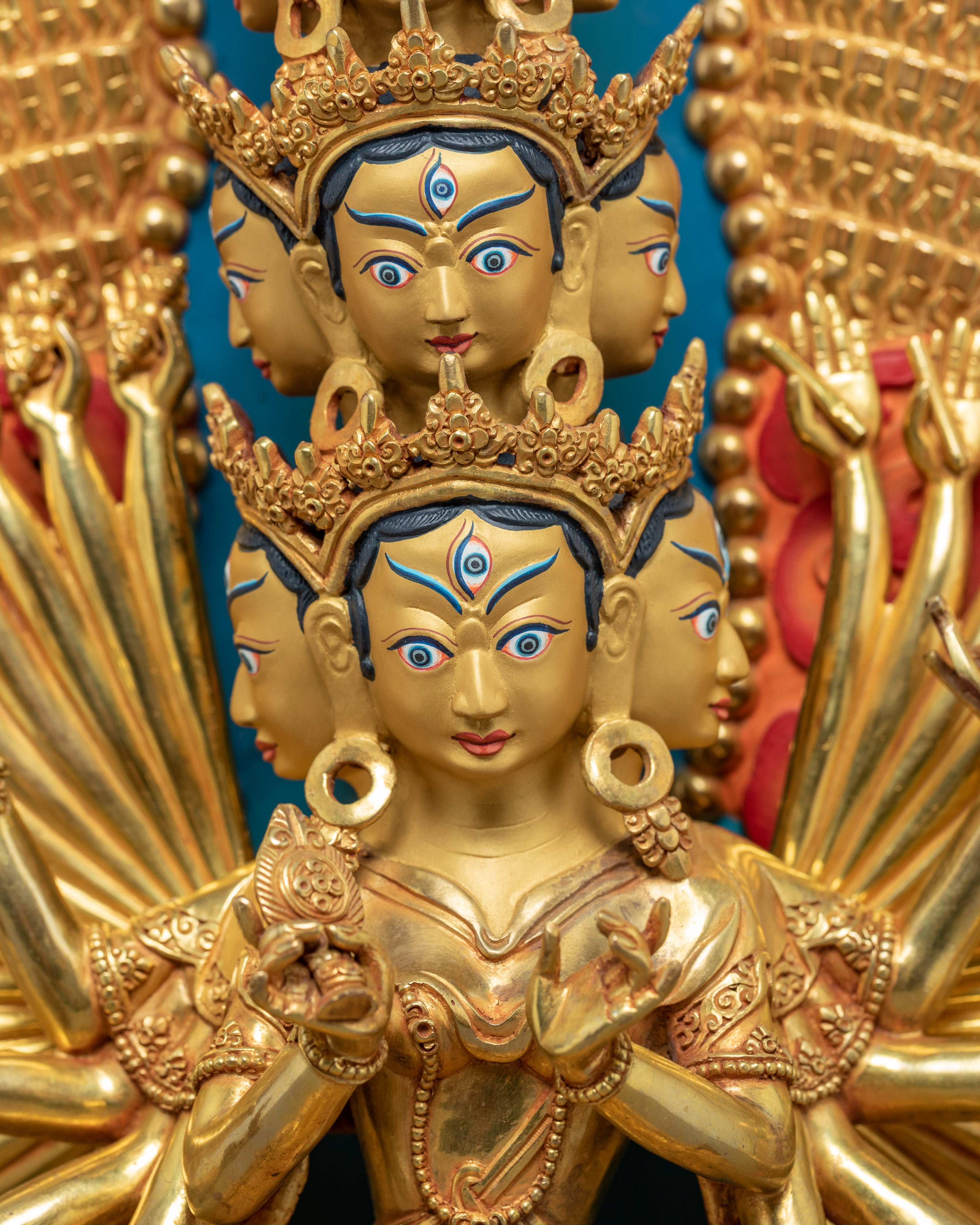 Handcrafted Dukar Sitatapatra Statue | Himalayan art | White Umbrella Deity