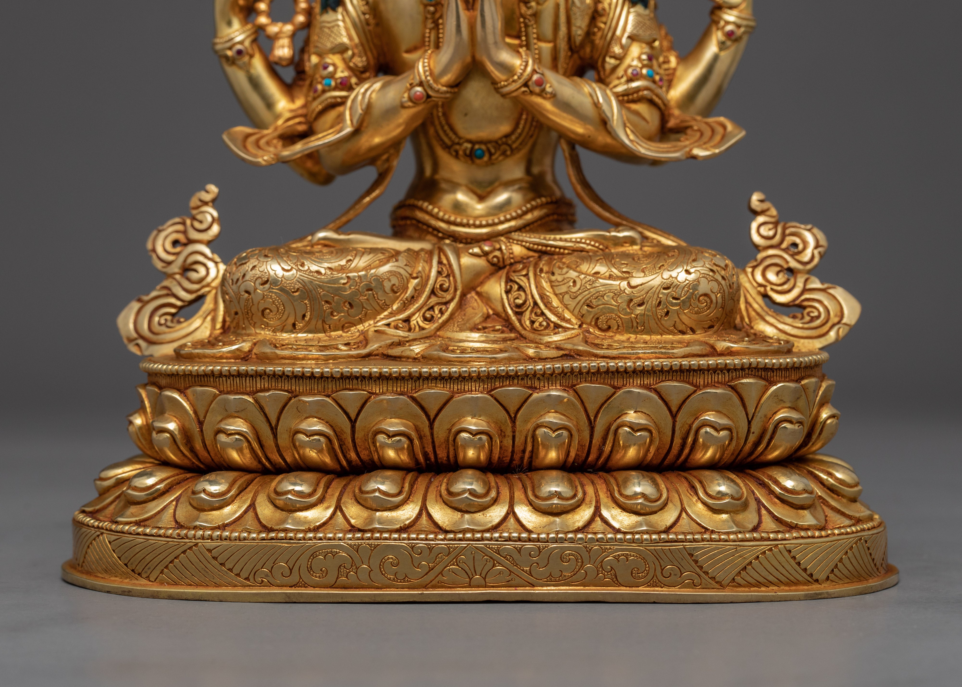 Avalokiteshvara Chenrezig |  Hand-Crafted Tibetan Buddha Sculpture