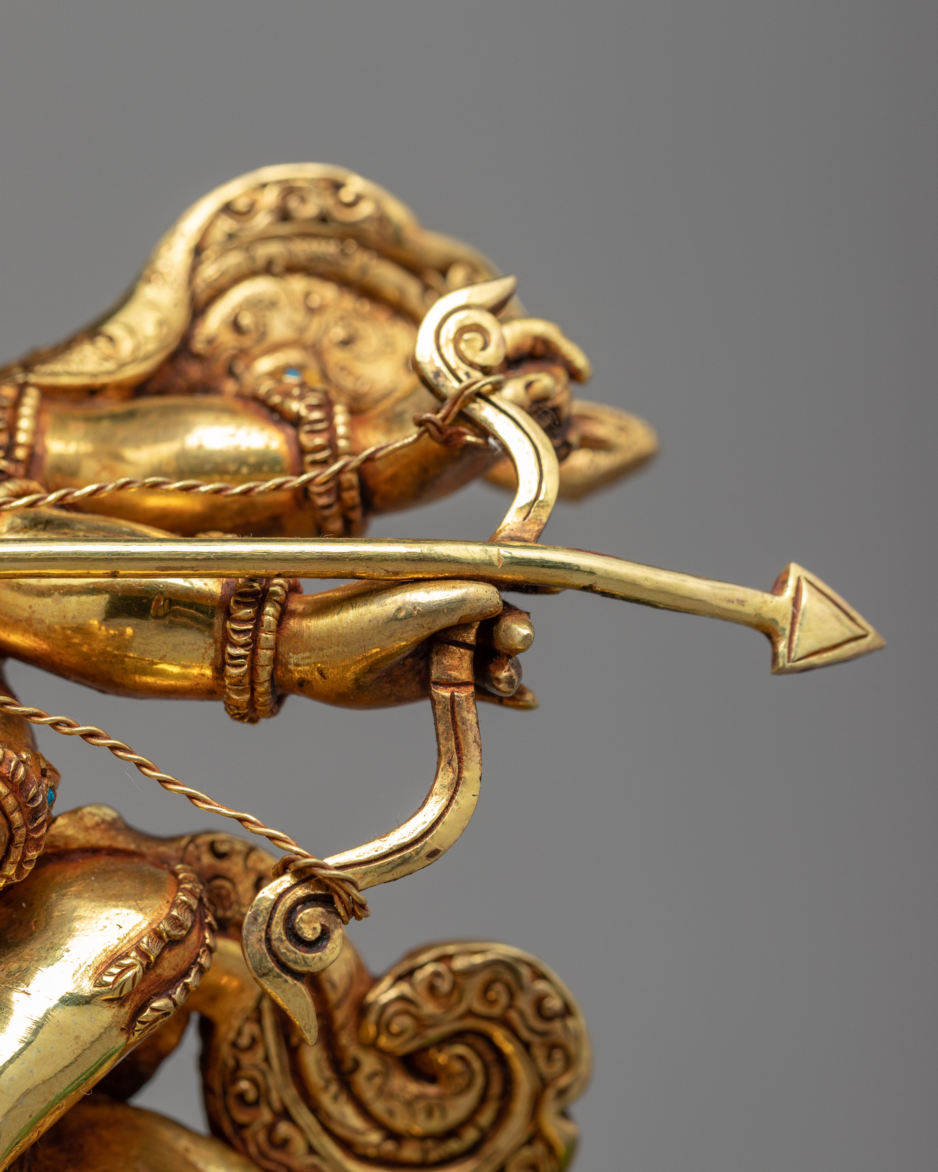 Pehar Gyalpo Statue | The Kind of Worldly Protector | Gold Gilded Statue