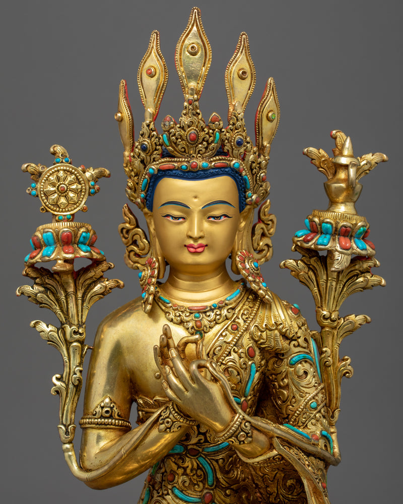 The Buddha Maitreya Statue | Traditionally Made in Nepal