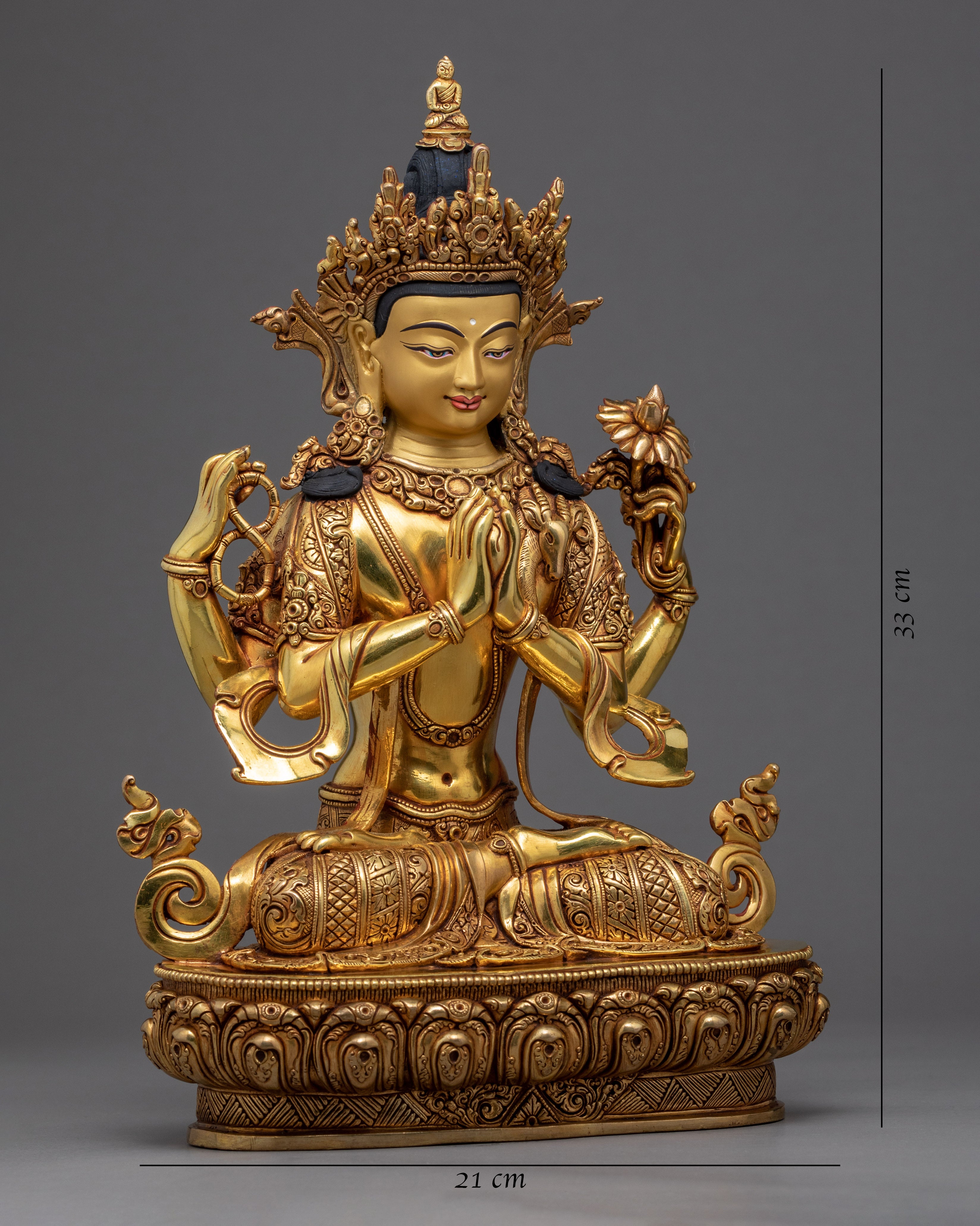 Chenrezig Avalokiteshvara Statue | Traditional Himalayan Art