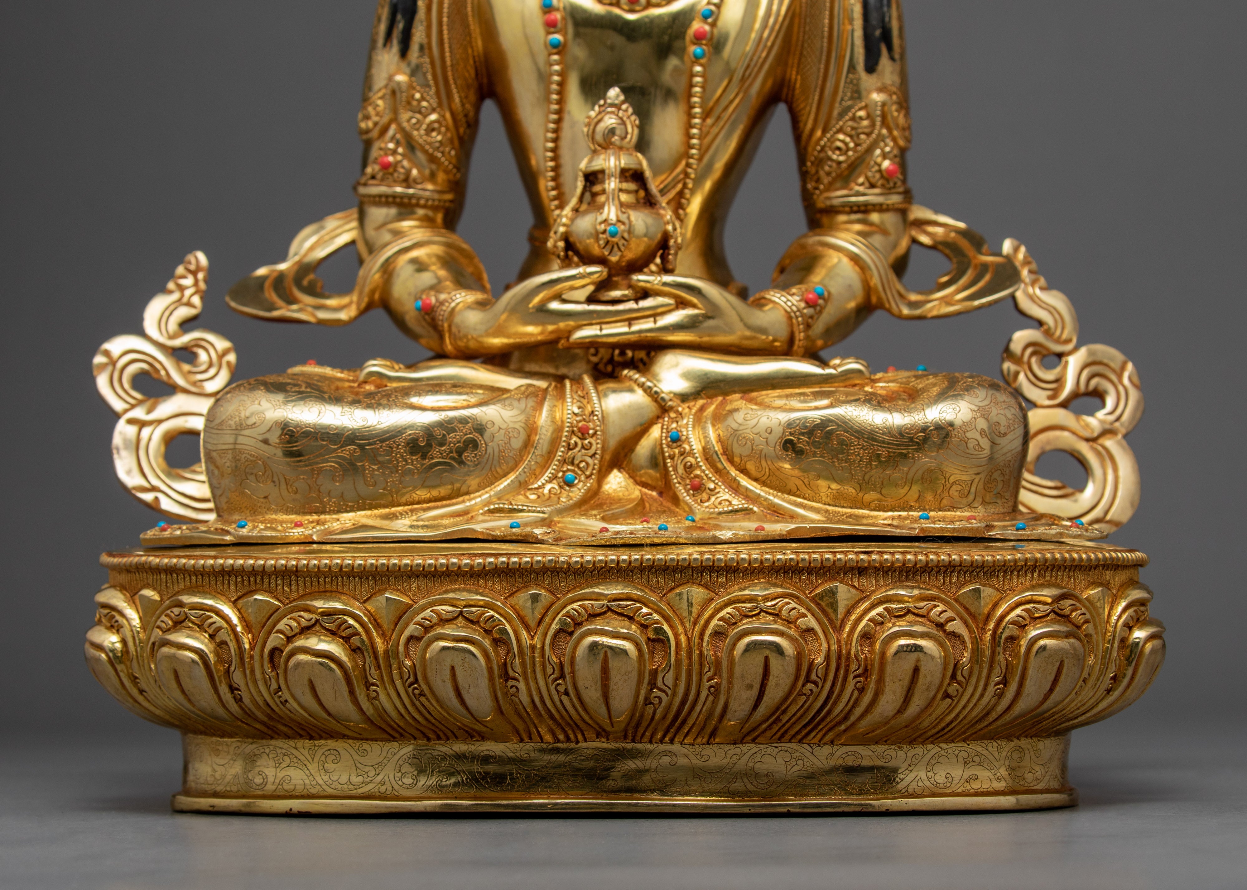 Buddha of Long Life Statue | Amitayus Hand-Sculpted Art