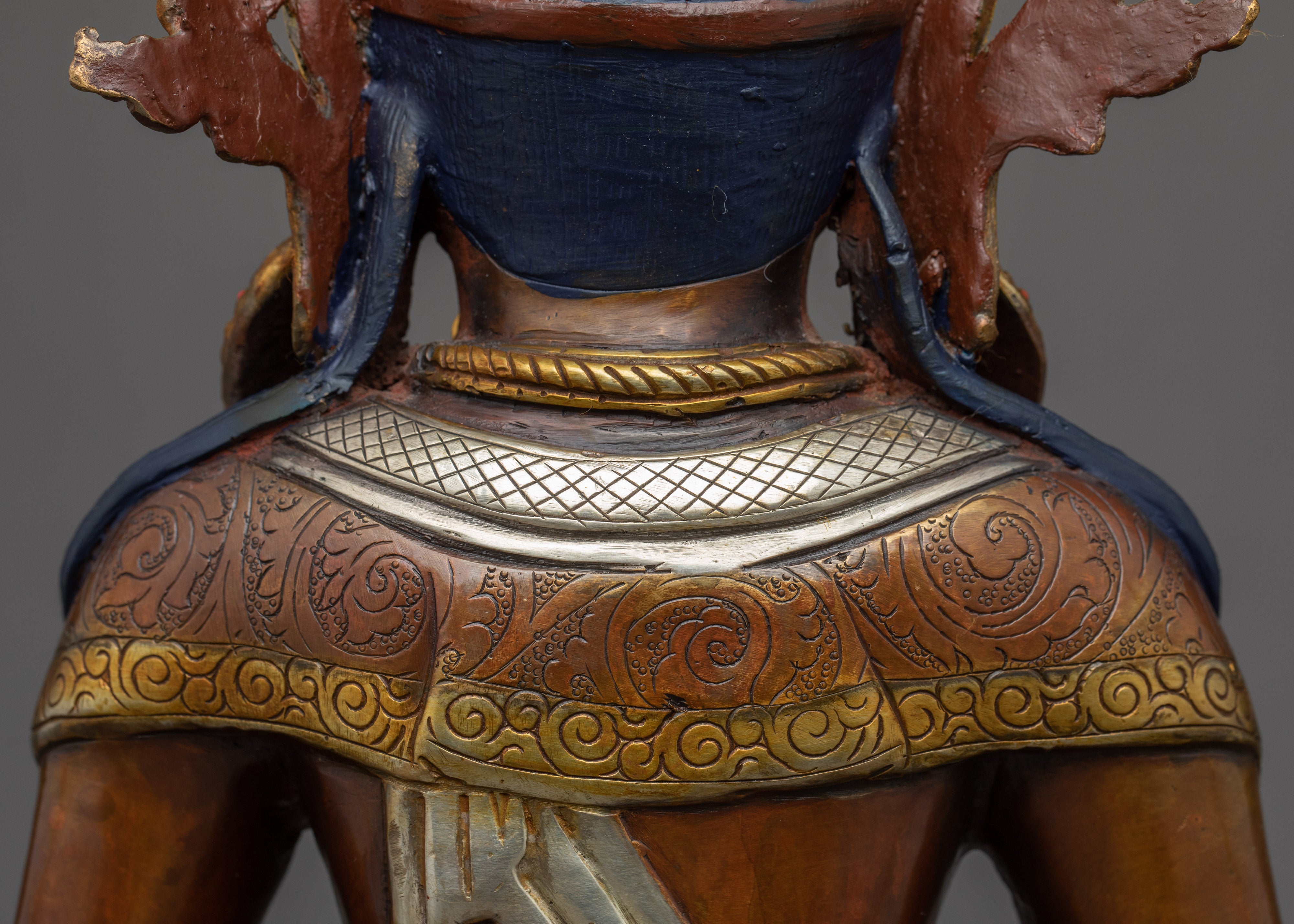 Long Life Buddha Amitayus Statue | Hand carved Gold Gilded Art