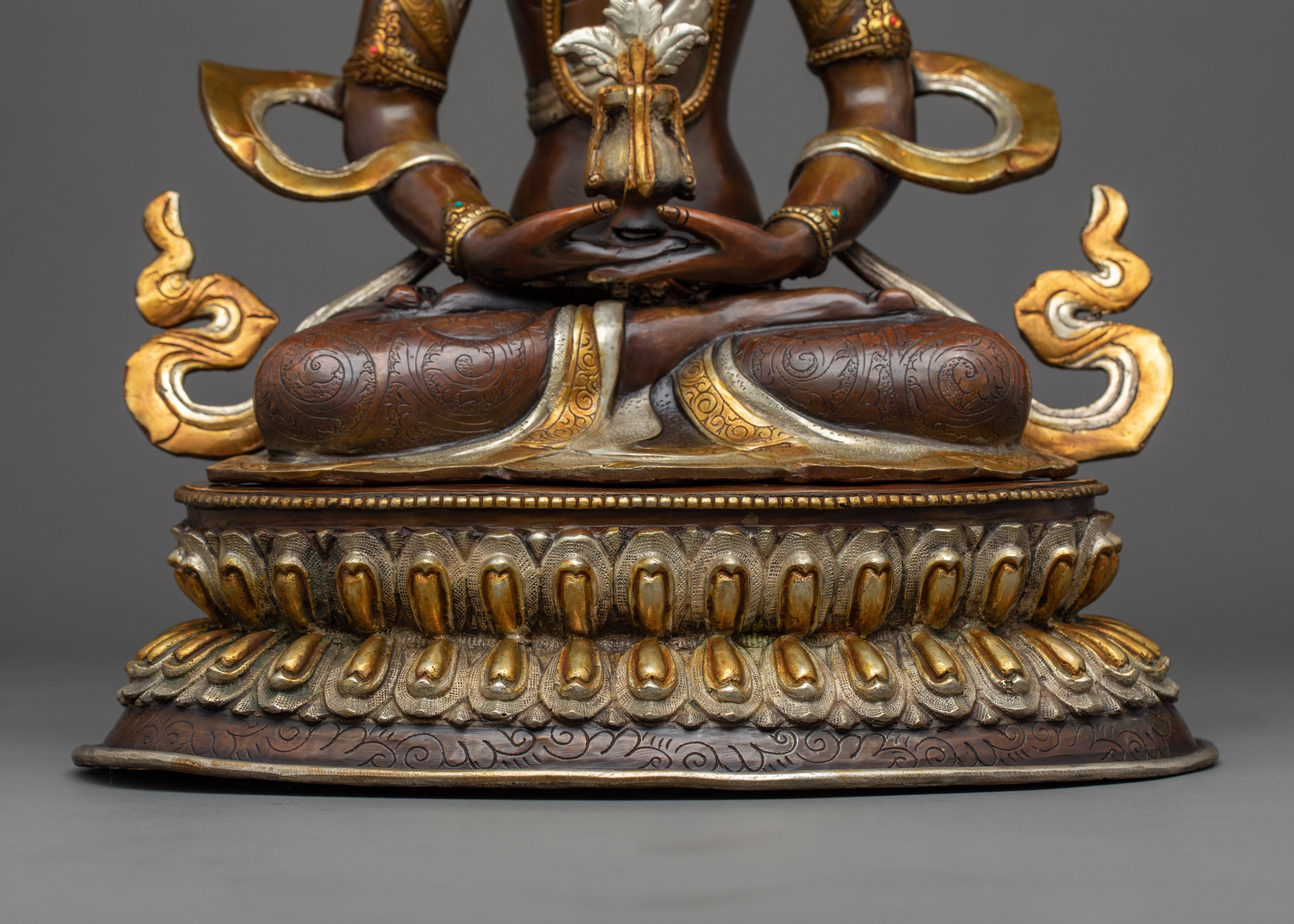 Long Life Buddha Amitayus Statue | Hand carved Gold Gilded Art