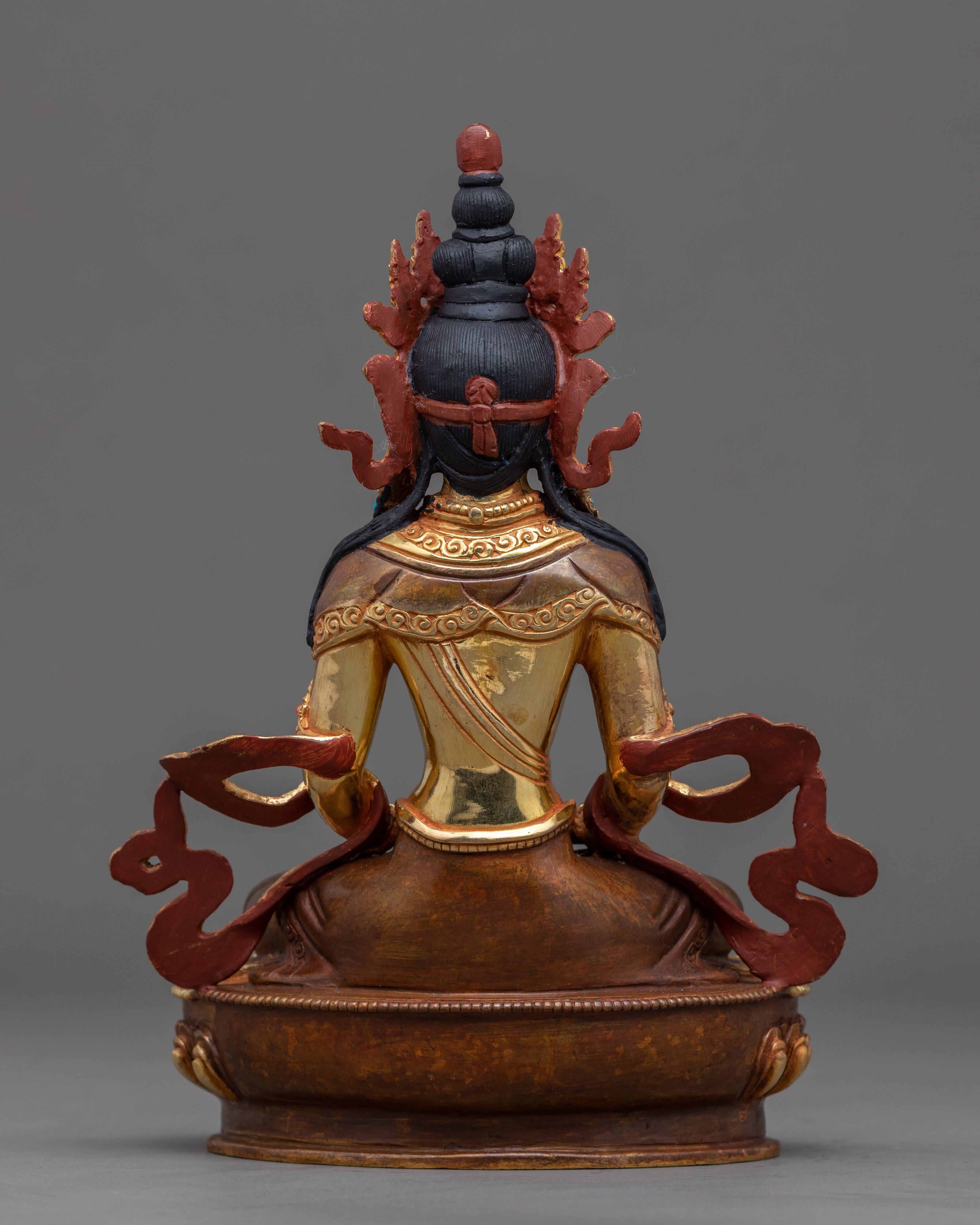 Long Life Buddha Amitayus Sculpture | Traditionally Hand Carved Art