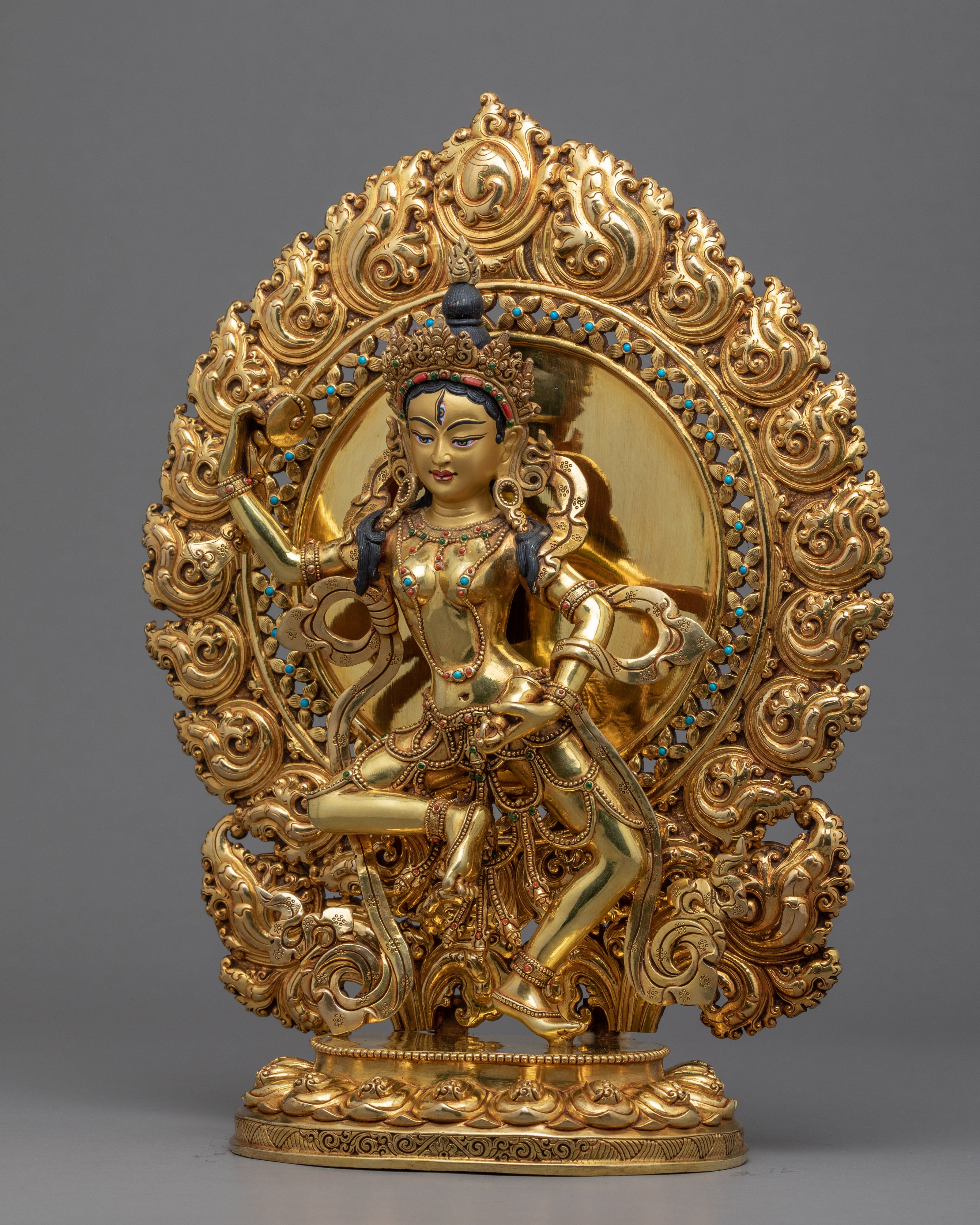 Machig Labdron Gold Sculpture | Hand Crafted Himalayan Art