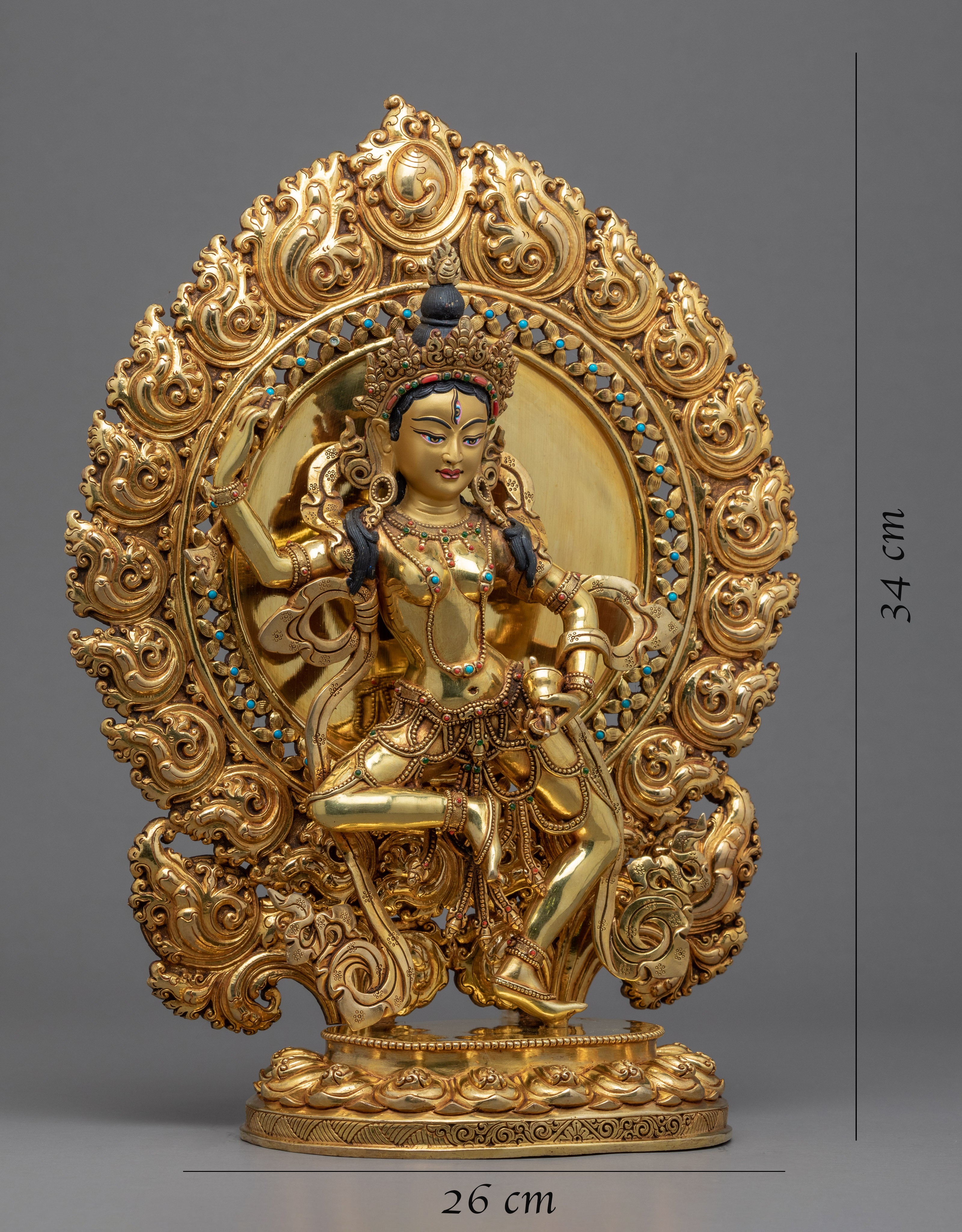 Machig Labdron Gold Sculpture | Hand Crafted Himalayan Art