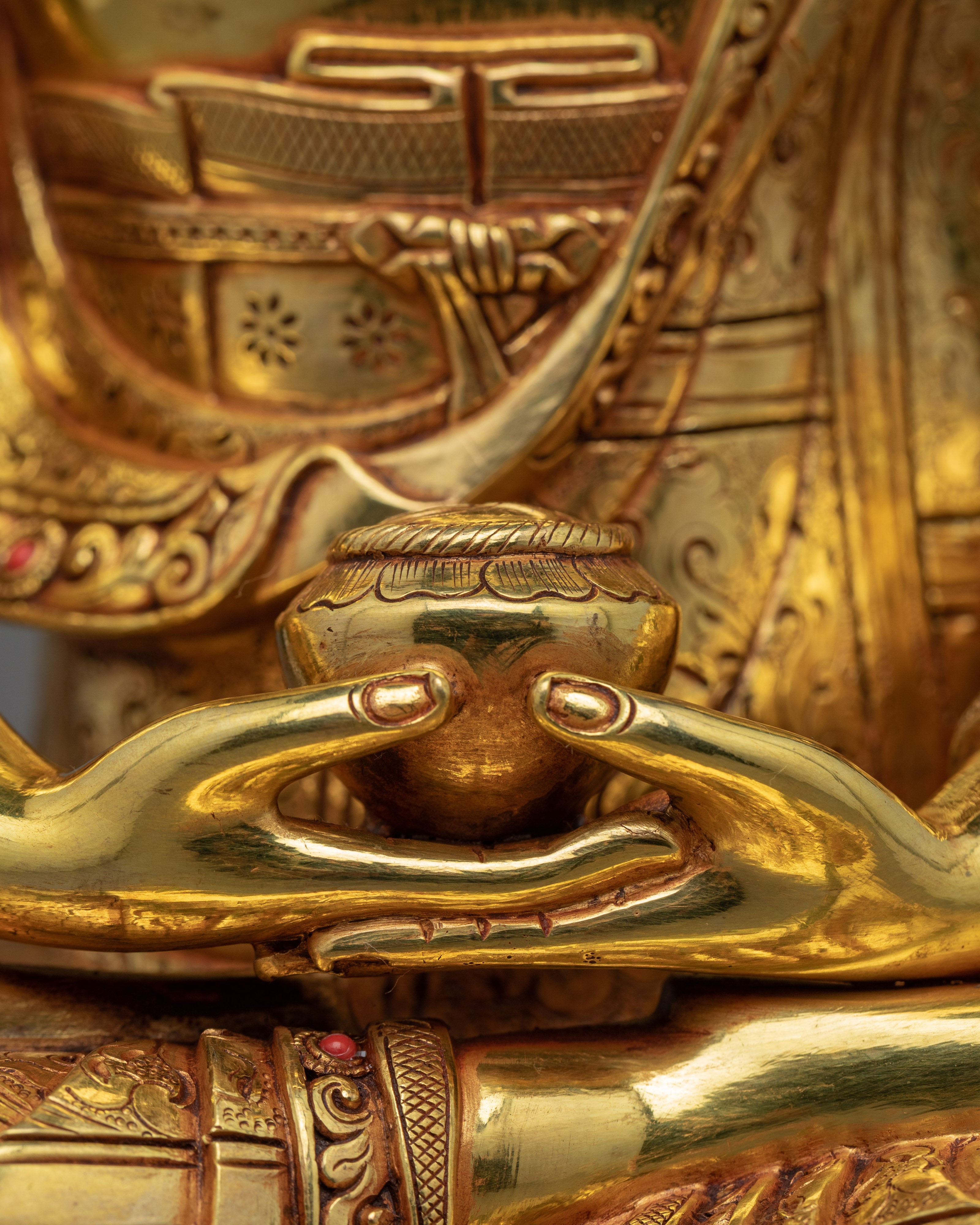 Amitabha Meditation Statue | Hand-Carved Buddhist Deity Sculpture - Termatree