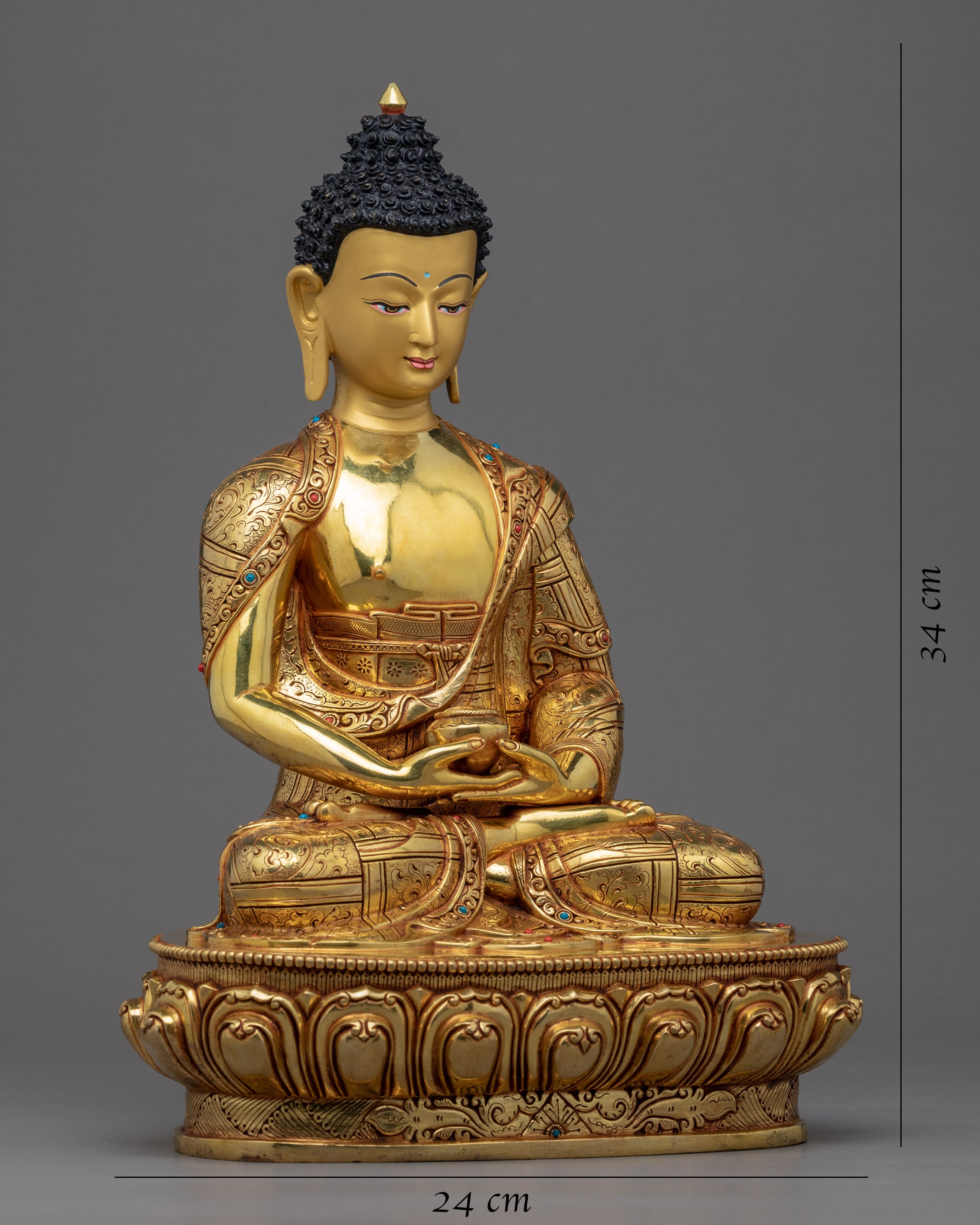 Amitabha Meditation Statue | Hand-Carved Buddhist Deity Sculpture - Termatree