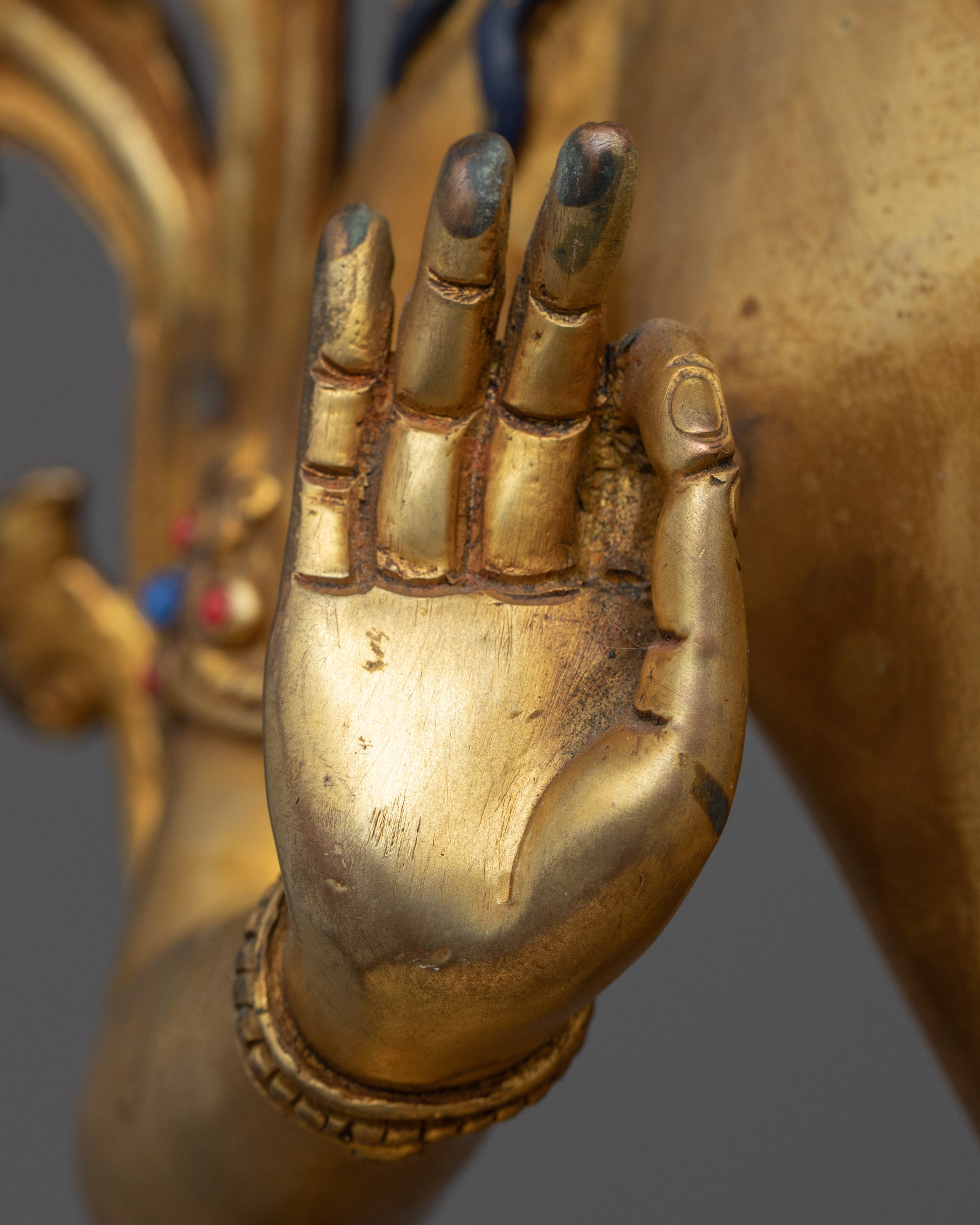 The Buddha Of Wisdom Sculpture | Traditionally Carved Tibetan Bodhisattva Art