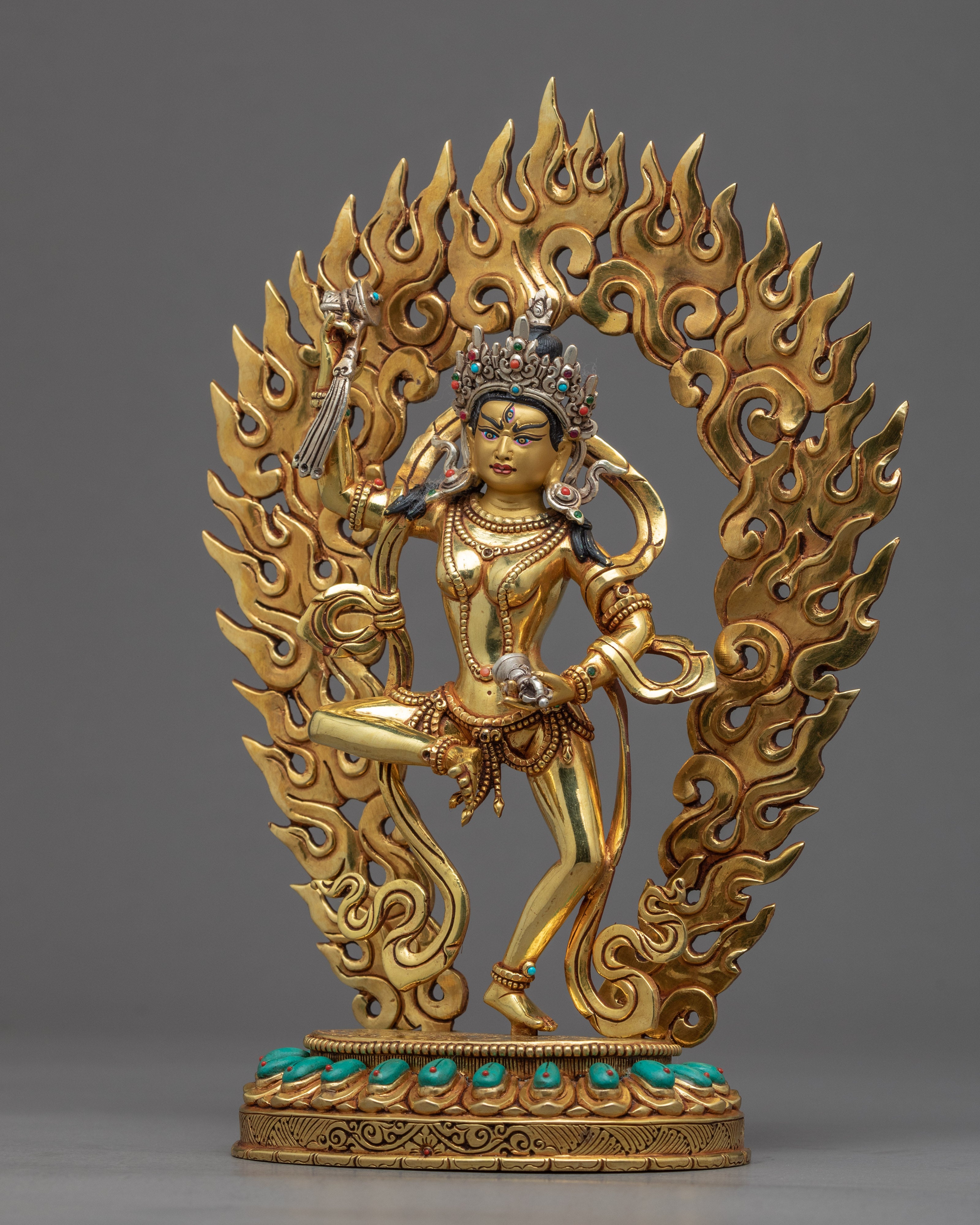 Machig Labdron Chod Practice Statue | Traditional Tibetan Dakini Sculpture - Termatree