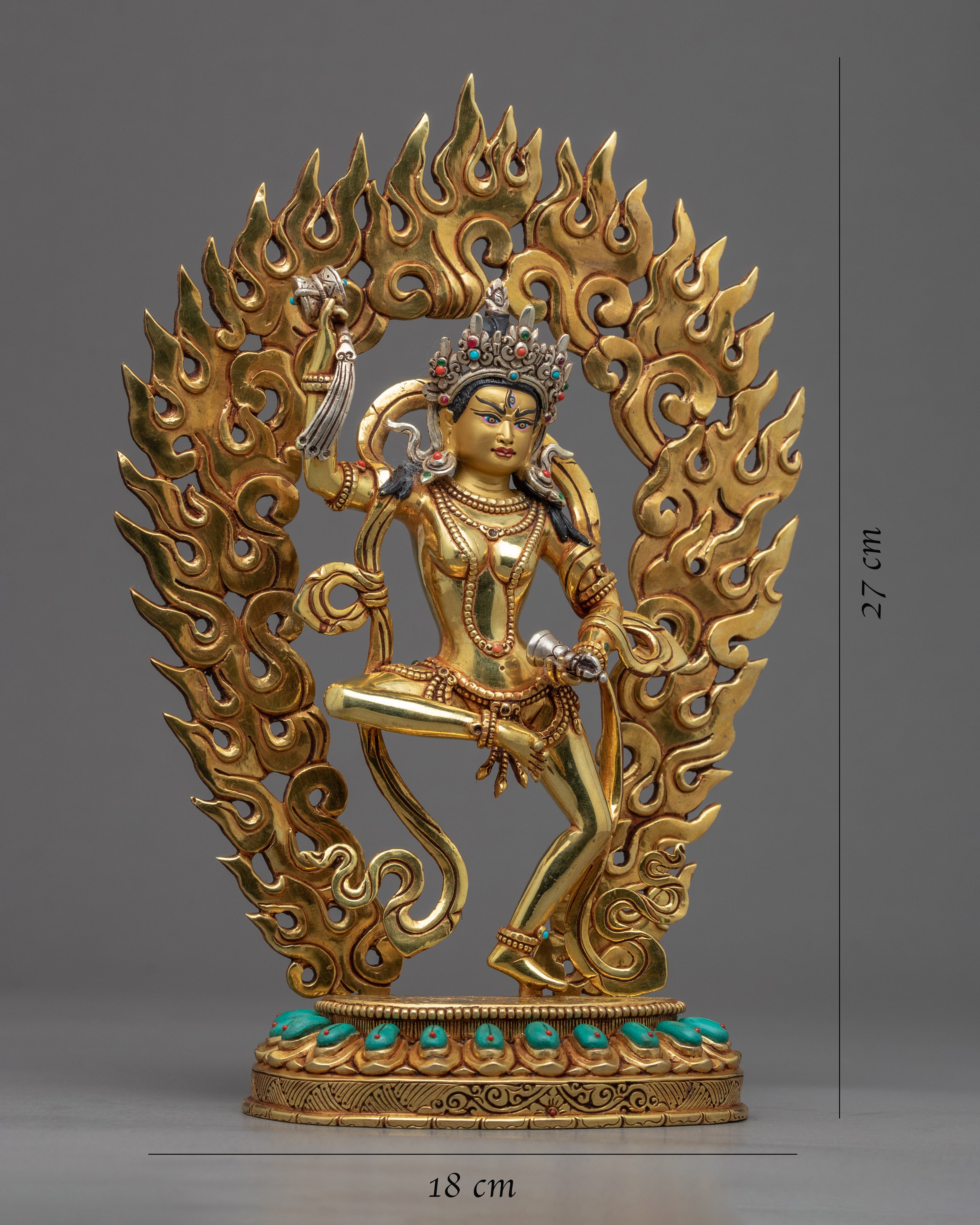 Machig Labdron Chod Practice Statue | Traditional Tibetan Dakini Sculpture - Termatree