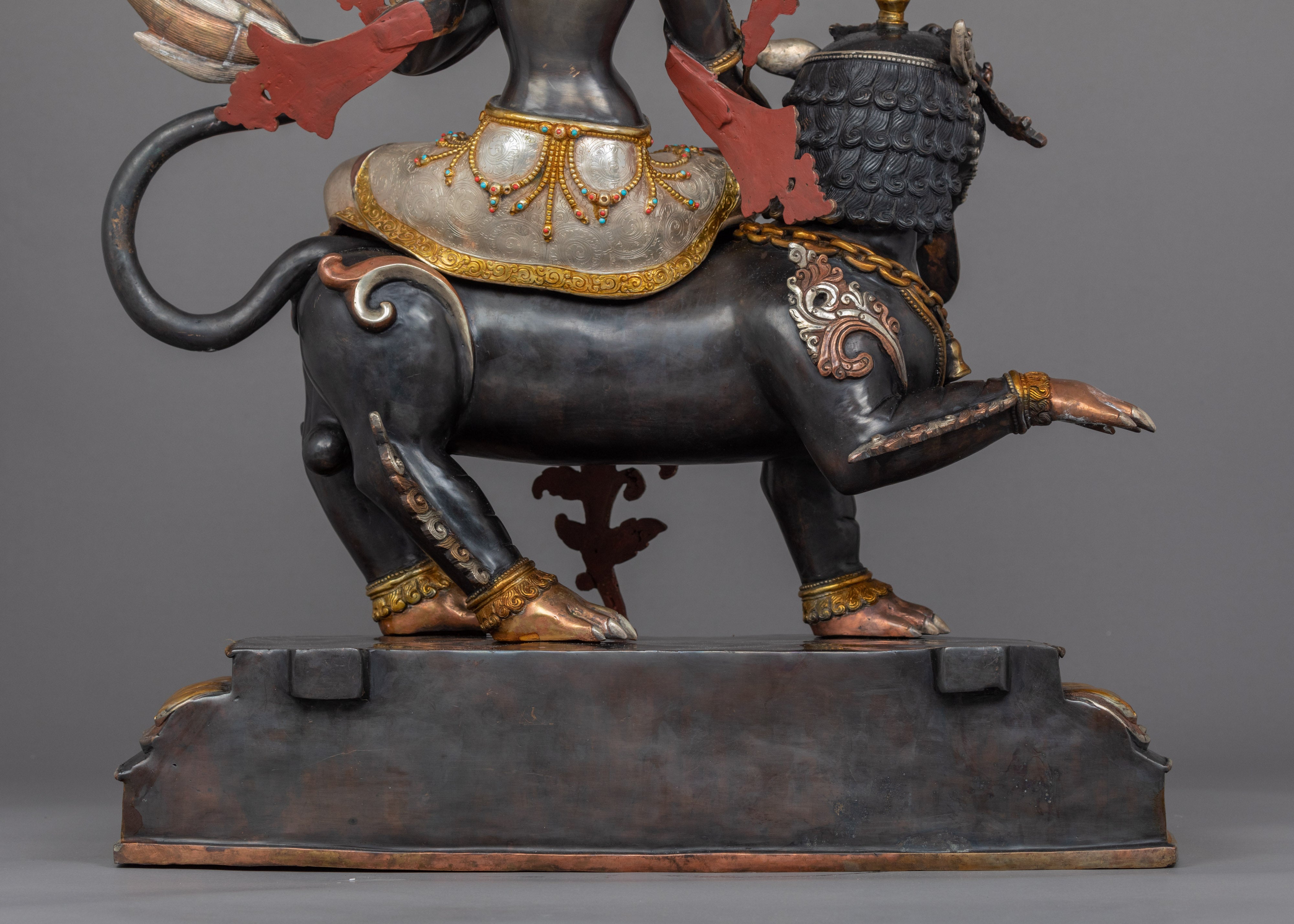 Green Tara Buddha Art | Tibetan Green Tara On Snow Lion