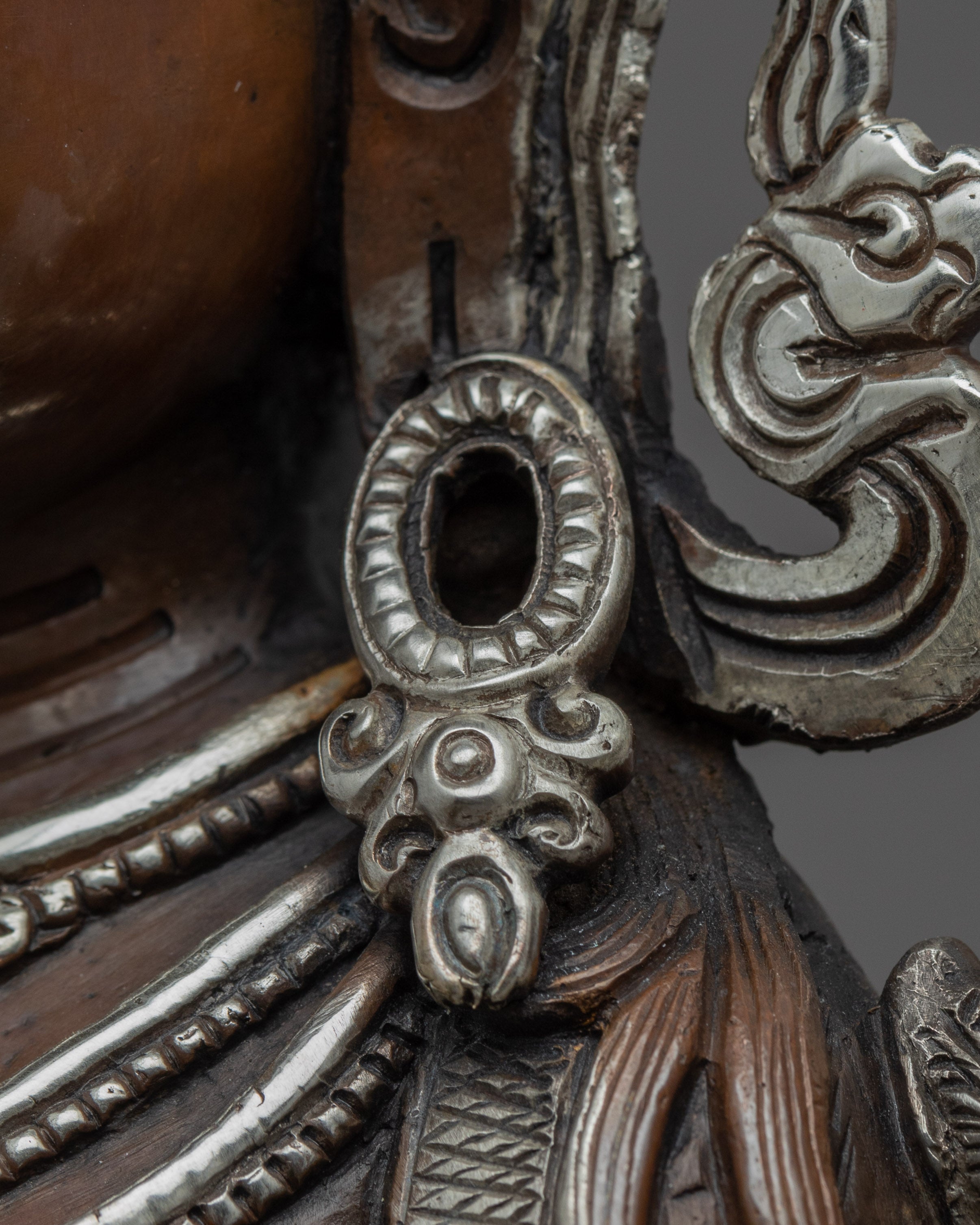 Green Tara Copper Sculpture | Tibetan Art Plated with Silver