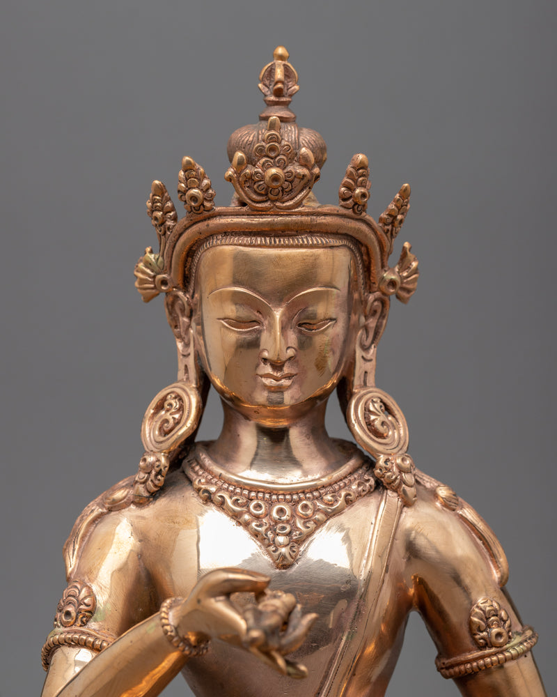 Vajrasattva and Consort Statue | Gold Gilded Statue For Meditation