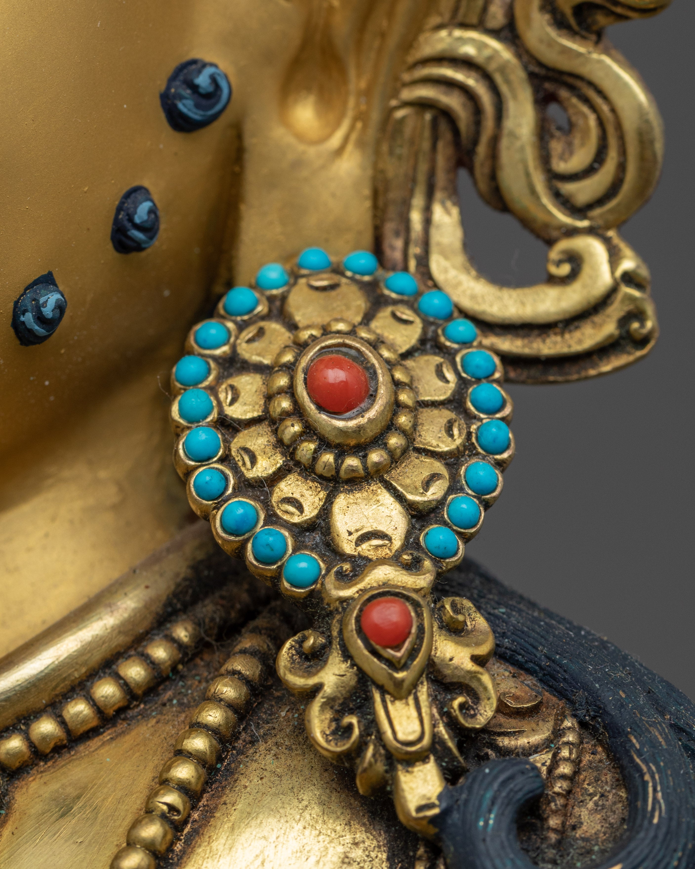 Yellow Jambhala Offerings Statue | Traditional Deity Of Wealth Sculpture - Termatree