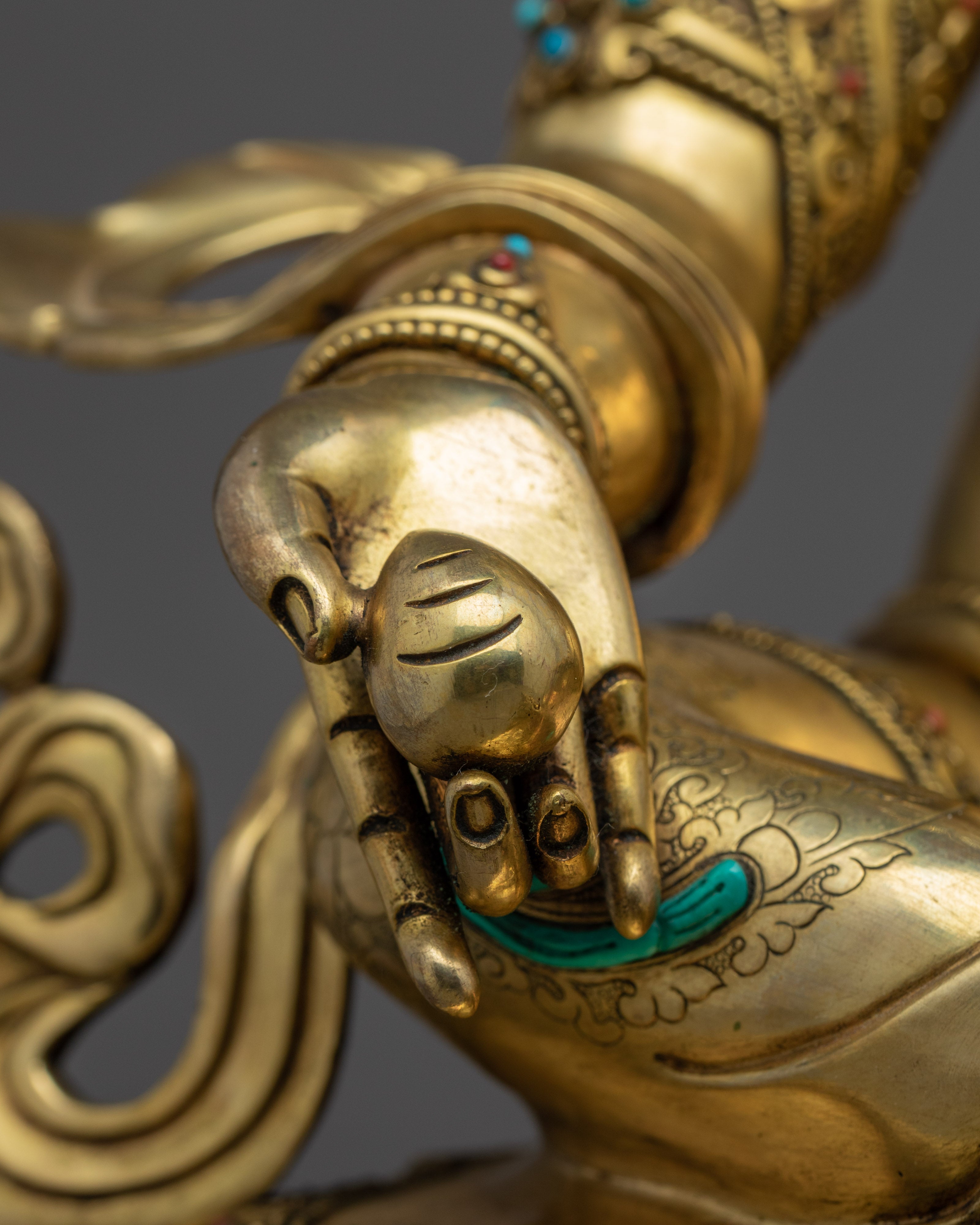 Yellow Jambhala Offerings Statue | Traditional Deity Of Wealth Sculpture - Termatree