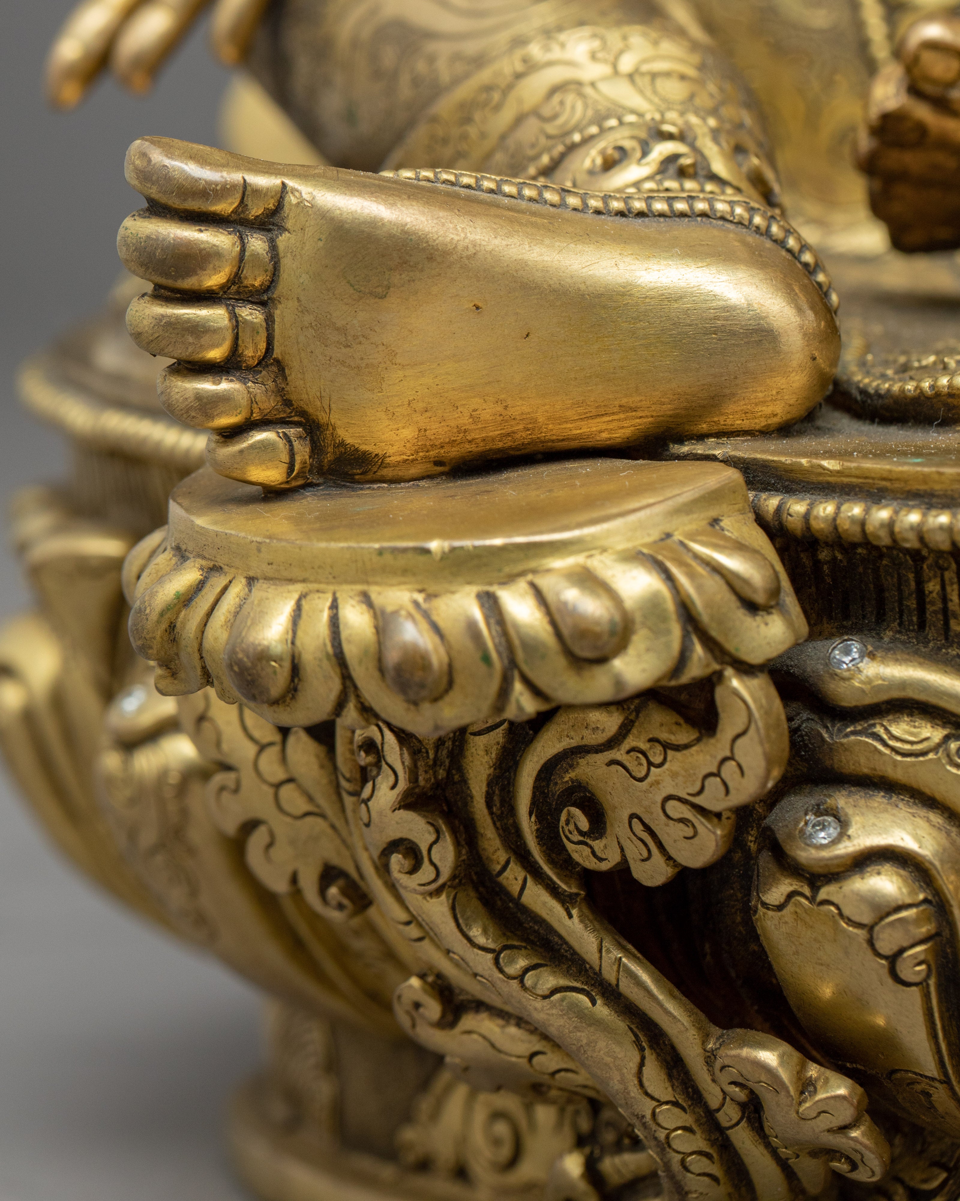Mother Buddha Tara Sculpture | Hand-Carved 24K Gold Statue - Termatree