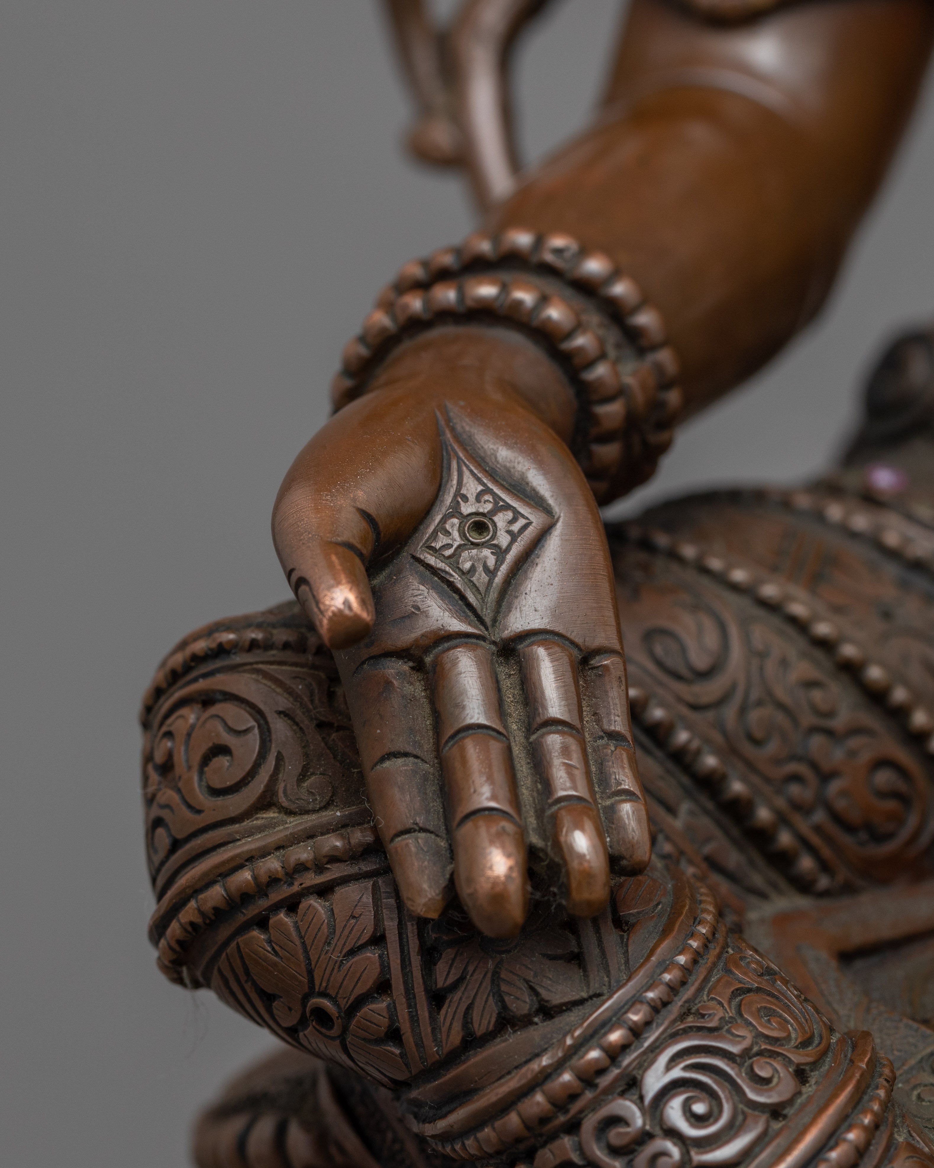 Green Tara Copper Statue | Traditionally Hand-Carved Mother Tara Artwork