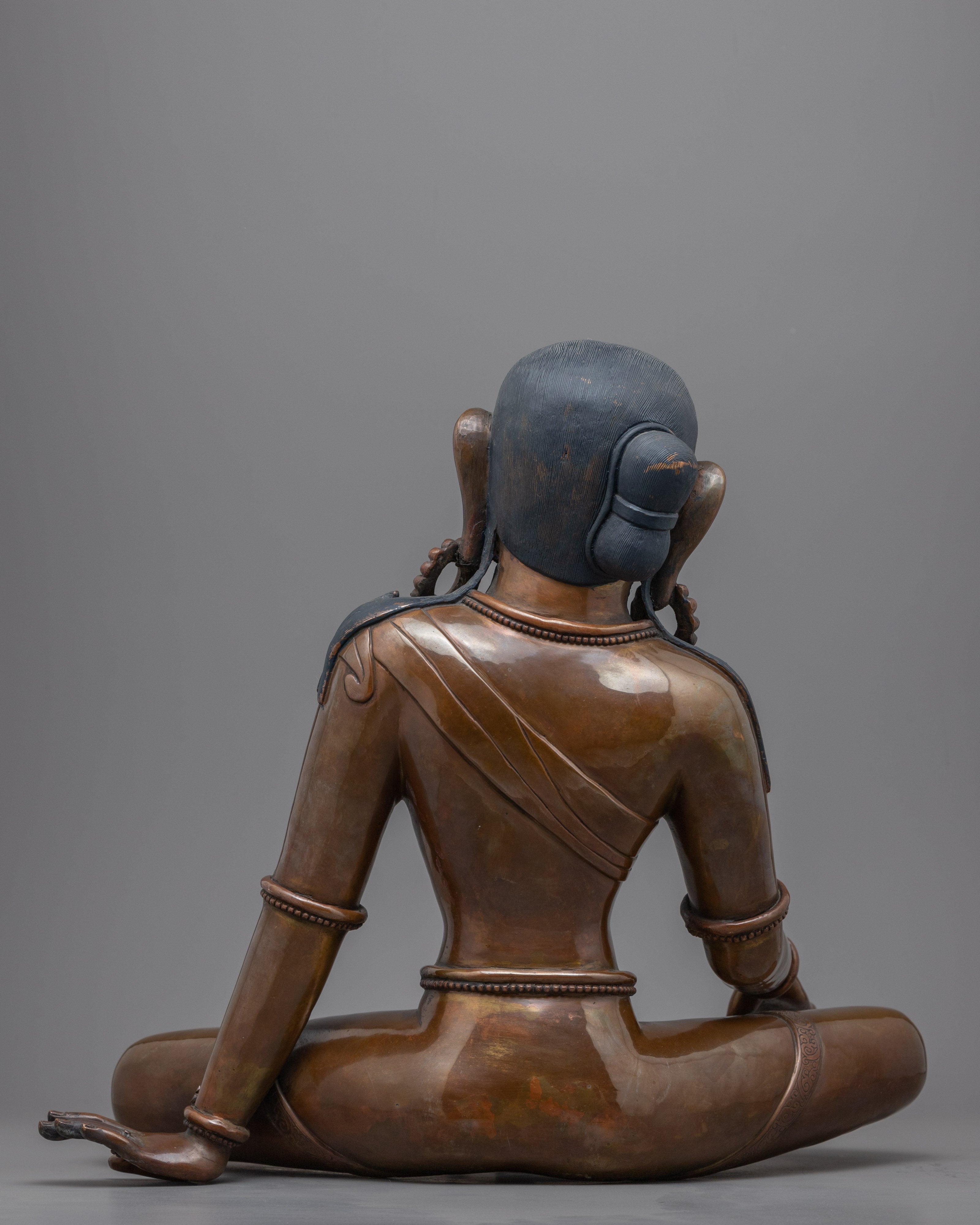 Dewi Parvati Antique Finished Statue | Oxidized Copper Spiritual Decor