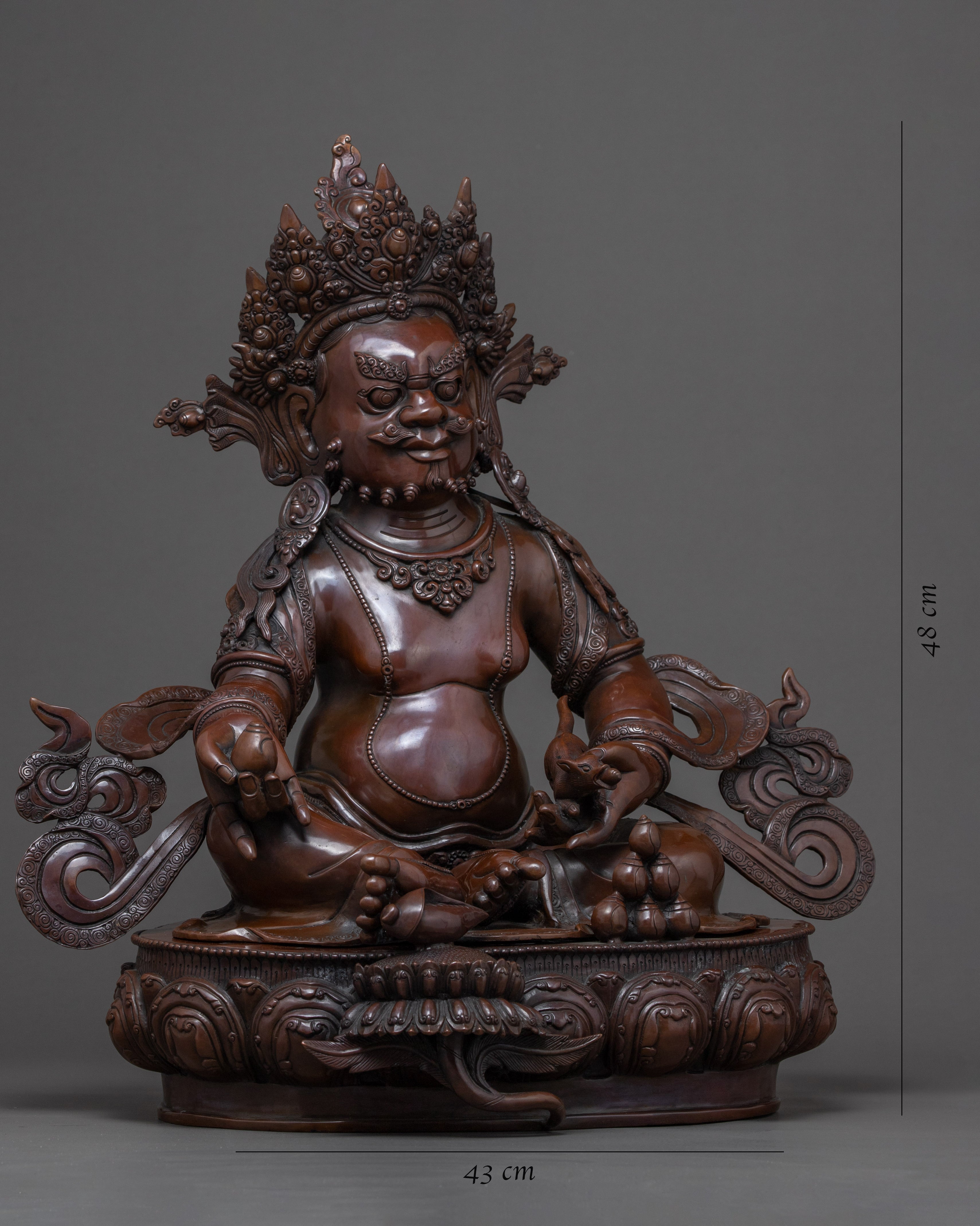 Dzambhala Copper Statue | God of Fortune & Wealth