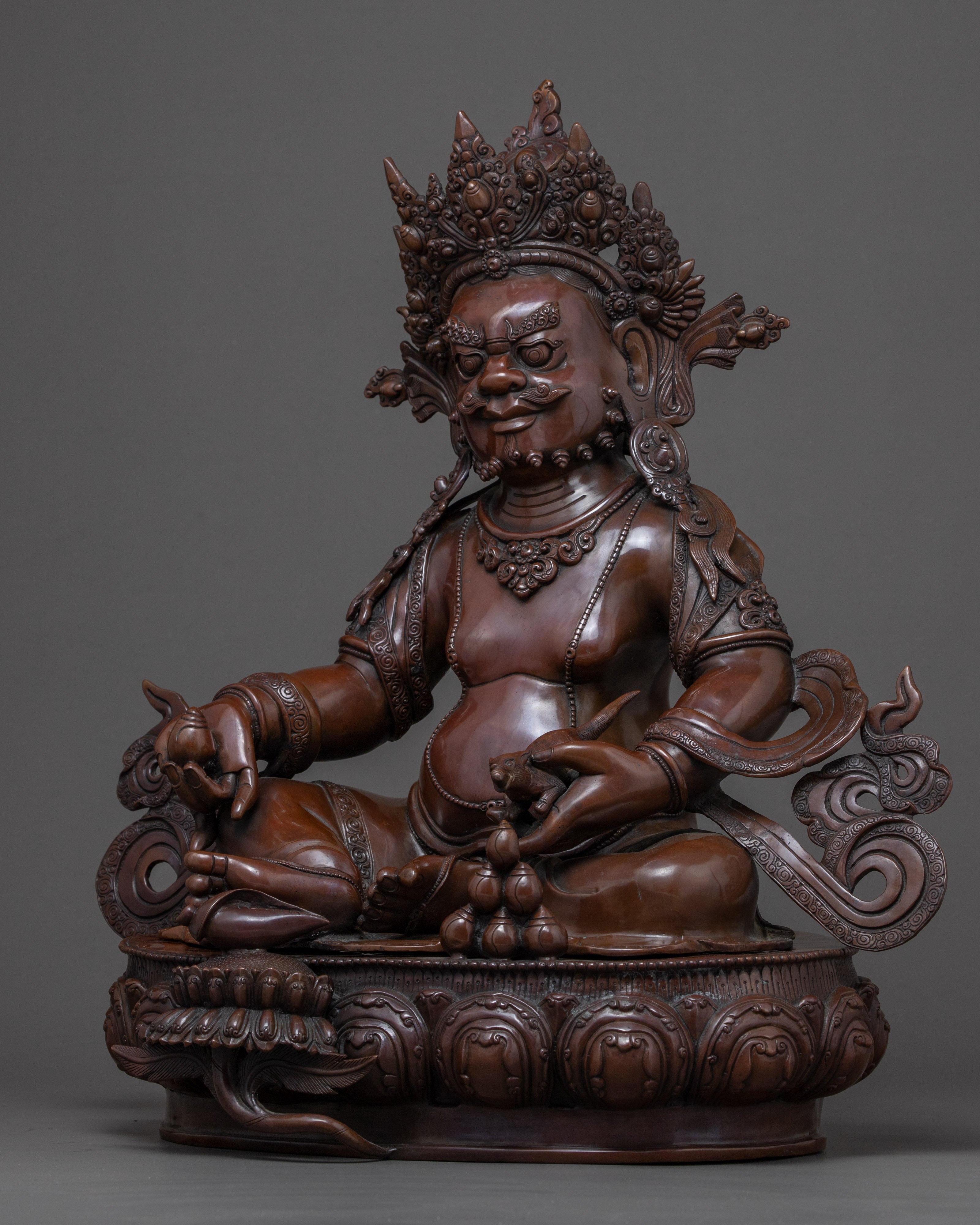 Dzambhala Copper Statue | God of Fortune & Wealth