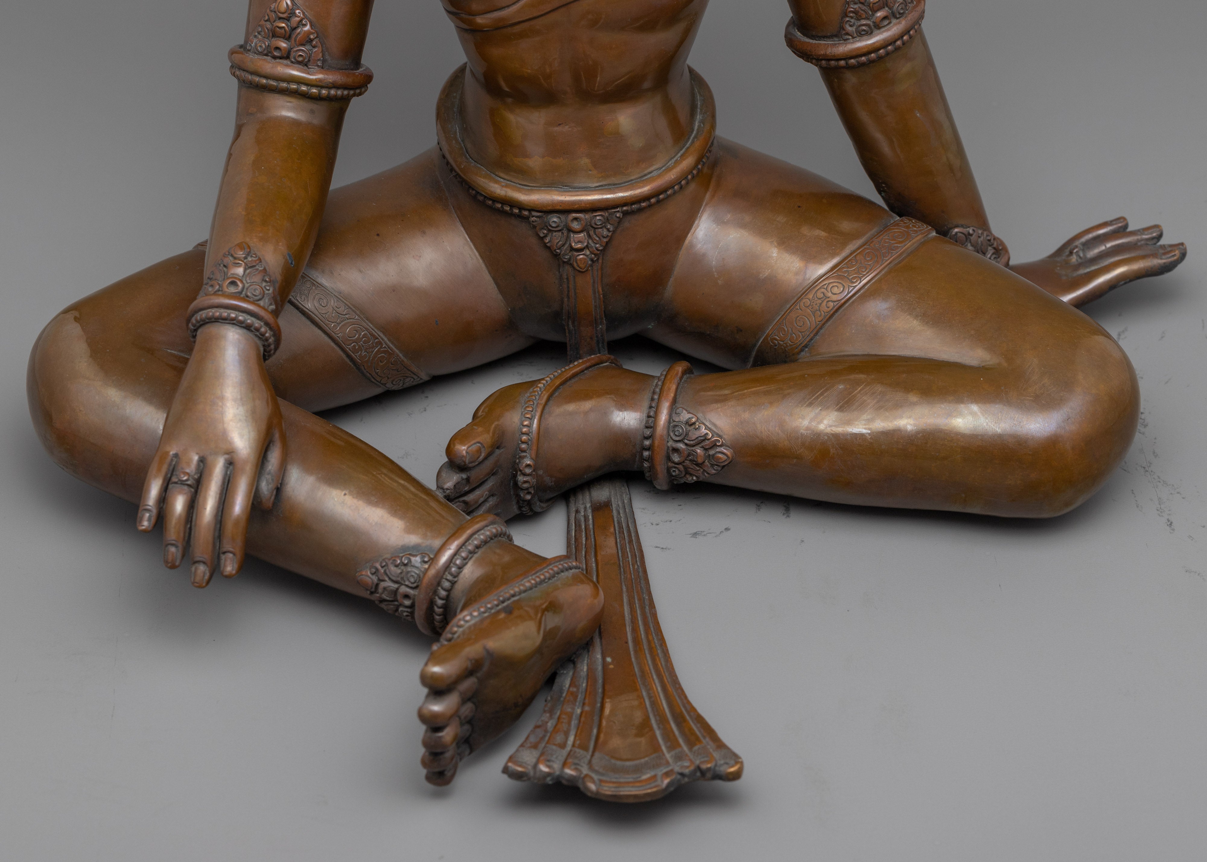 Dewi Parvati Antique Finished Statue | Oxidized Copper Spiritual Decor