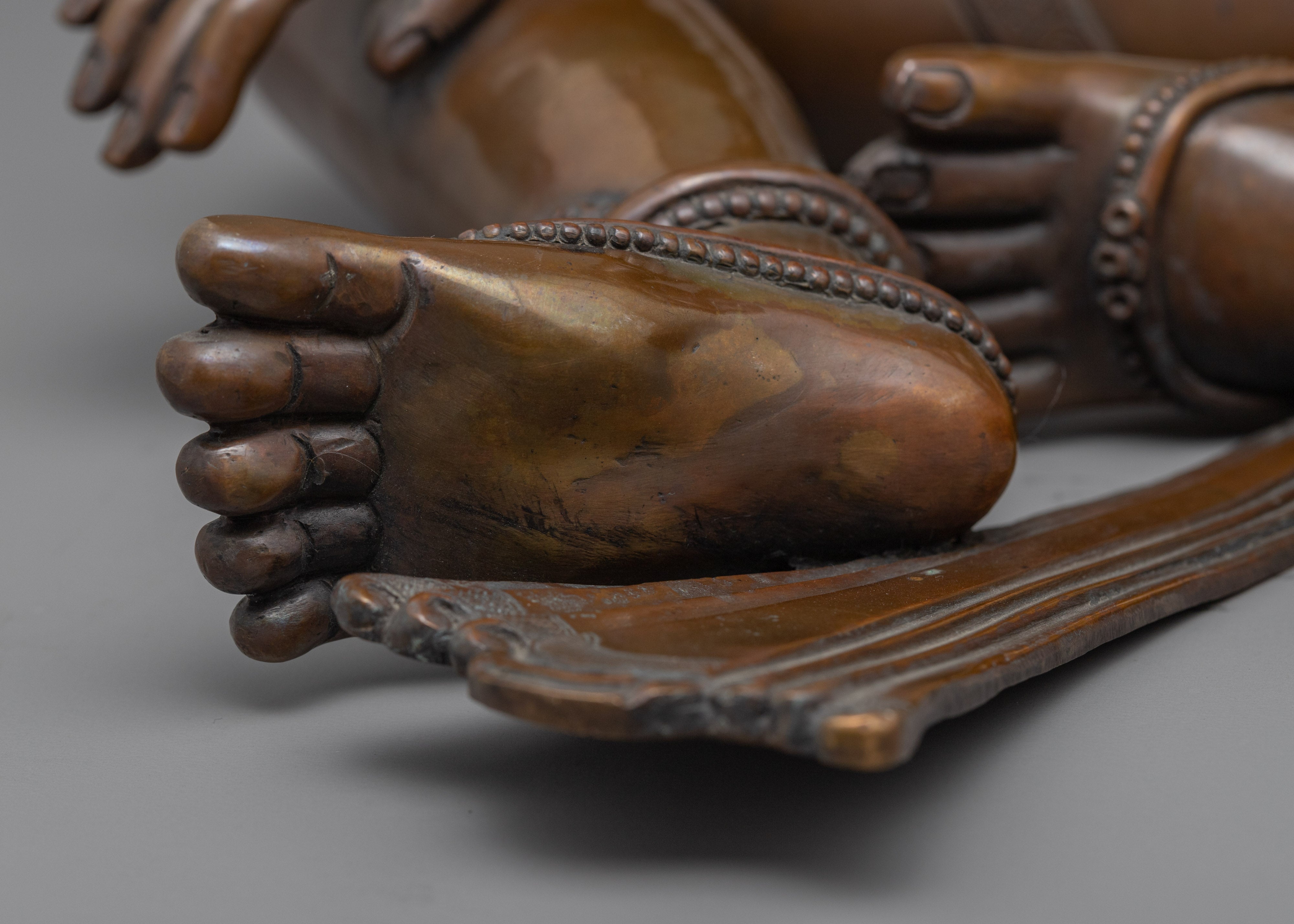 Dewi Parvati Antique Finished Statue | Oxidized Copper Spiritual Decor