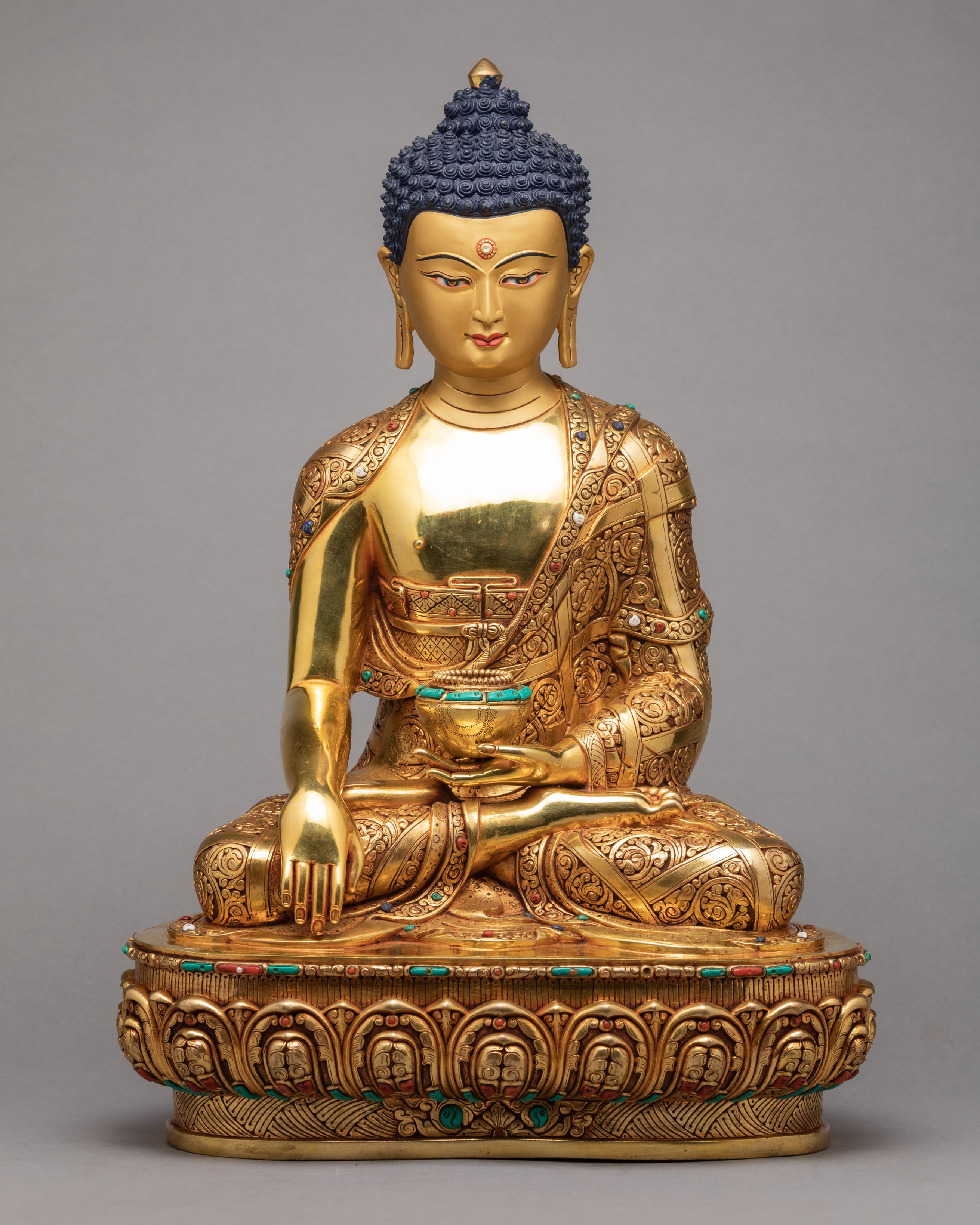 Gautam Buddha Statue | Gold Plated Tibetan Buddhist Art