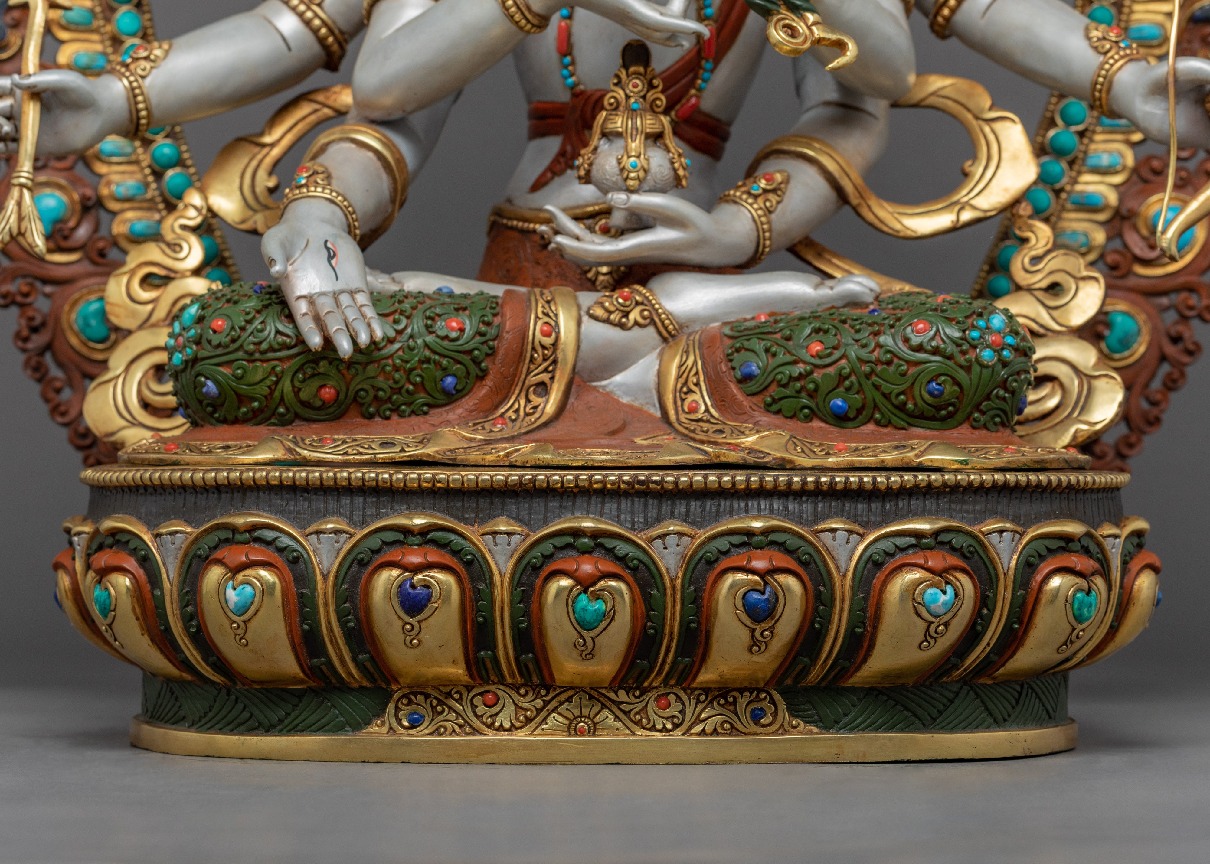 Namgyalma Buddha Statue | Traditional Tibetan Gold Gilded Dakini Art - Termatree