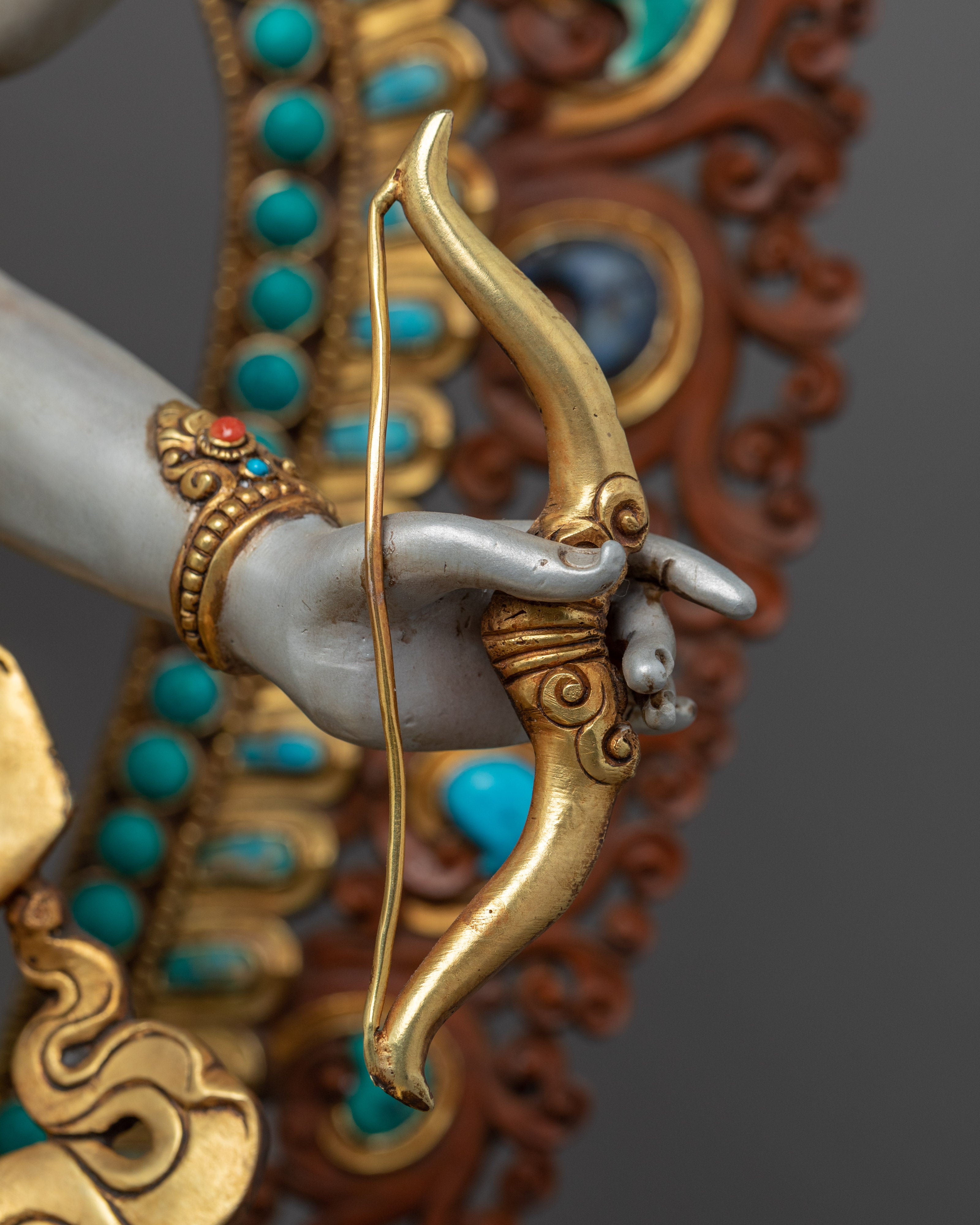 Namgyalma Buddha Statue | Traditional Tibetan Gold Gilded Dakini Art