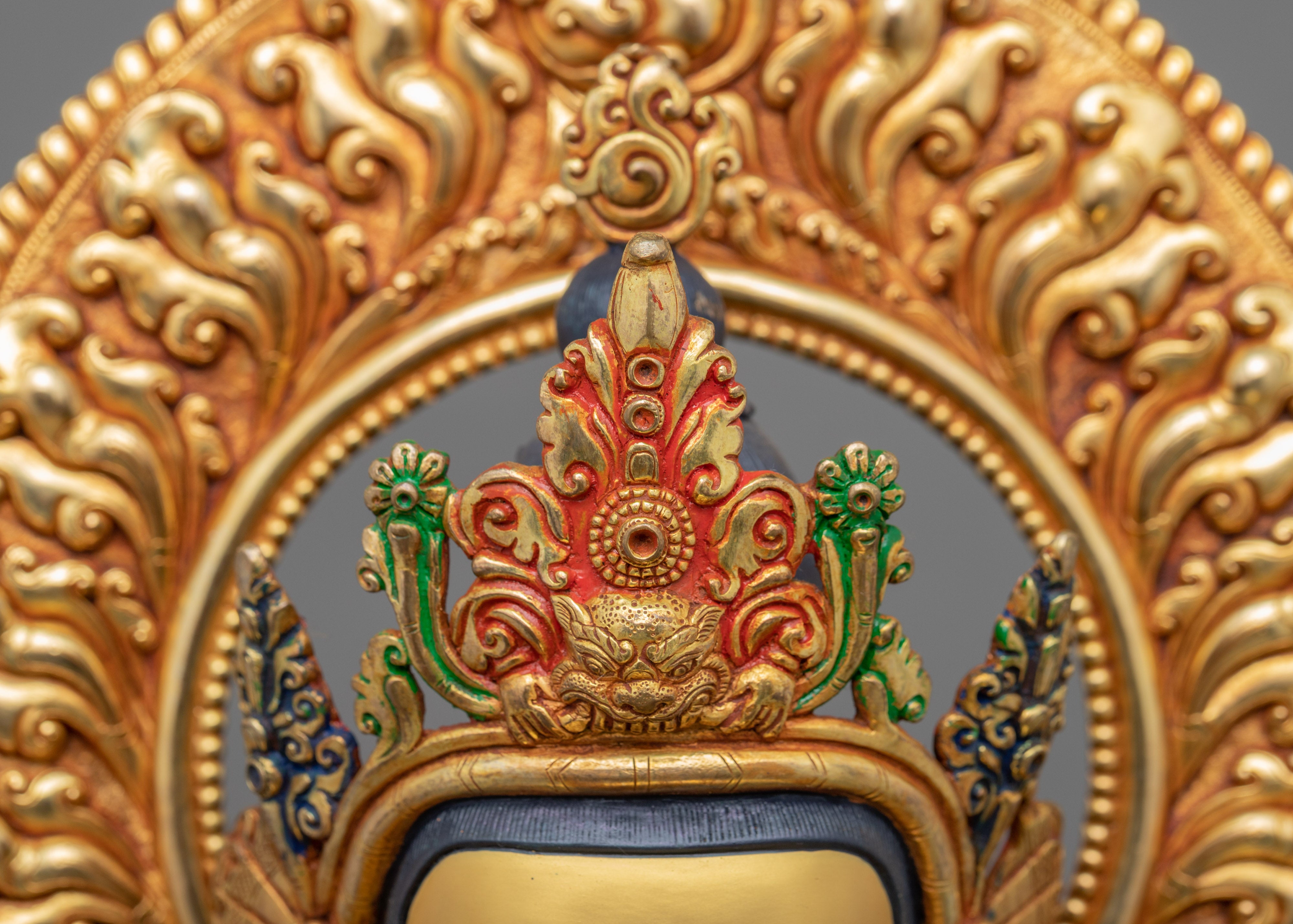 Red Vajrasattva Statue | Traditional Tibetan Hand Carved Artwork Of Vajrasattva - Termatree