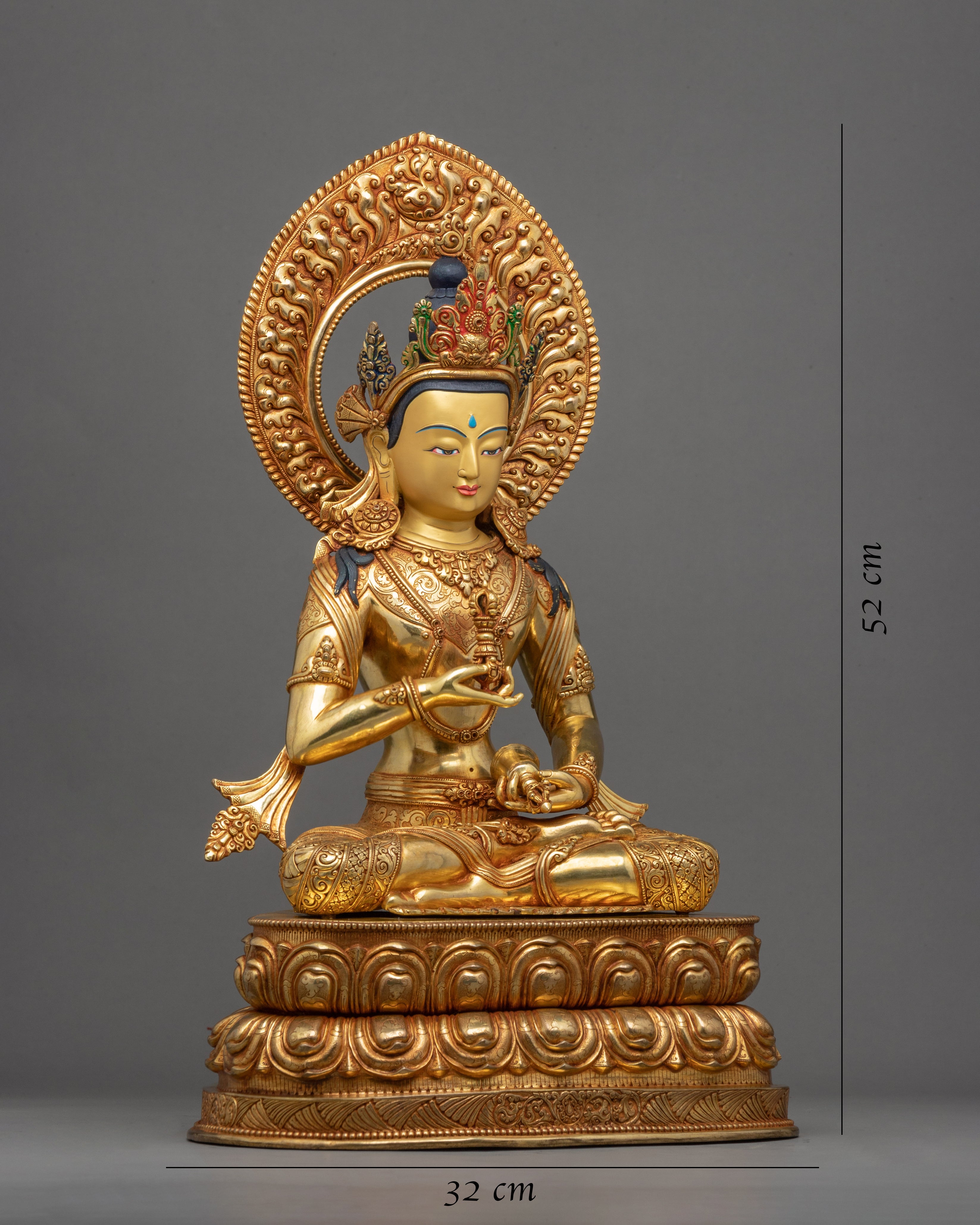 Red Vajrasattva Statue | Traditional Tibetan Hand Carved Artwork Of Vajrasattva - Termatree