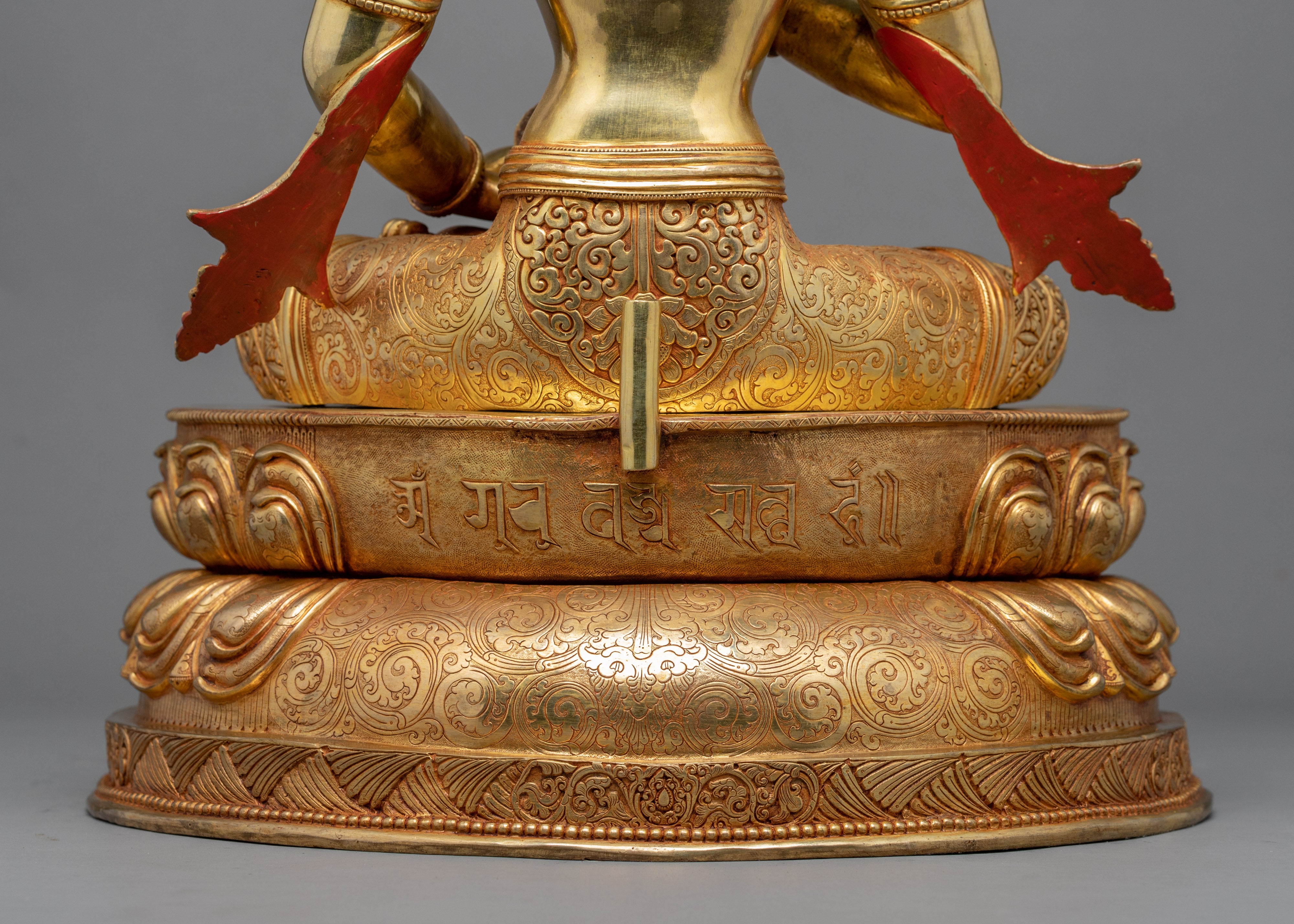 Red Vajrasattva Statue | Traditional Tibetan Hand Carved Artwork Of Vajrasattva - Termatree