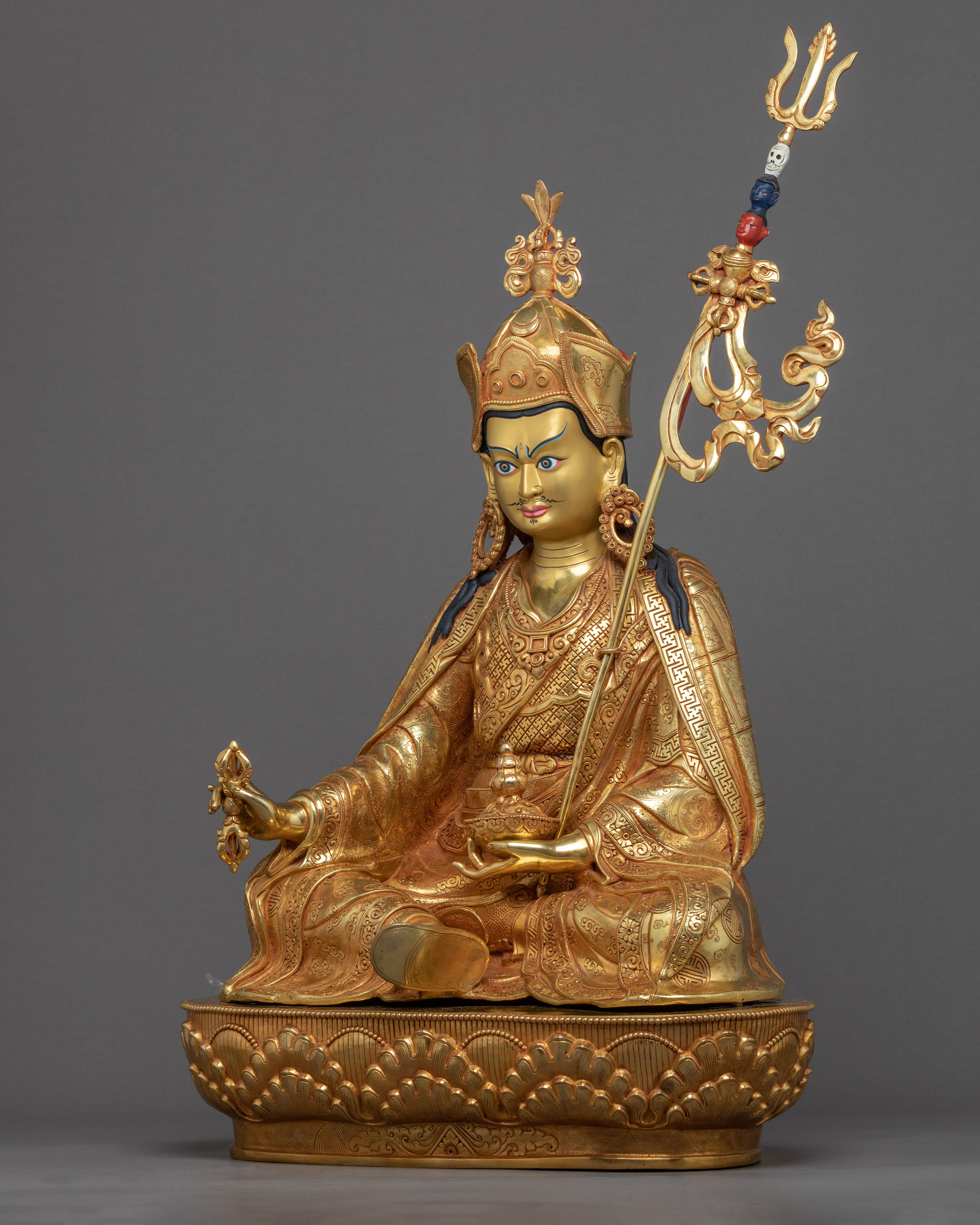 Buddha Padmasambhava Sculpture | Tibetan Buddha Sculpture For Mindfulness