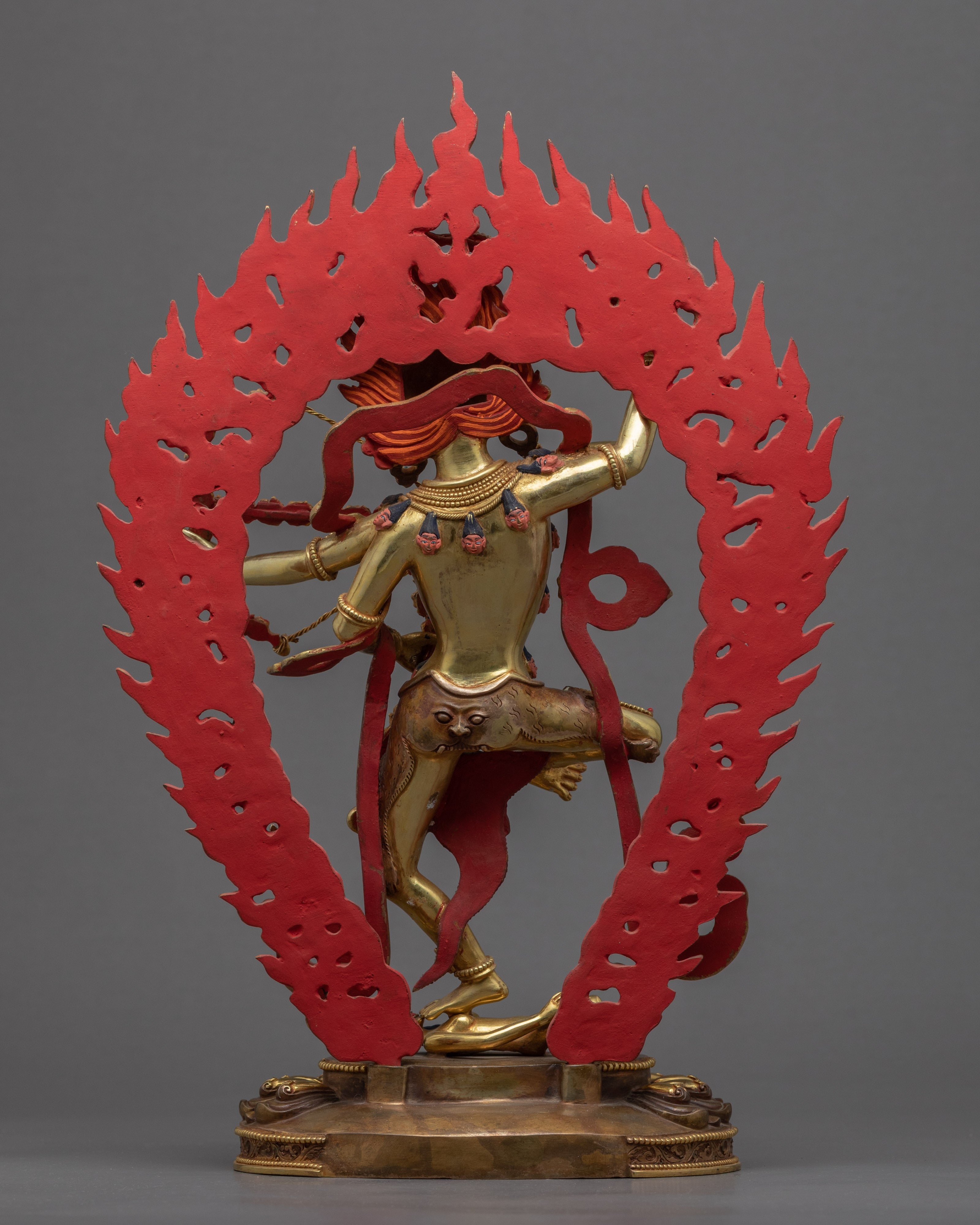 Traditional Tibetan Kurukulla Practice Statue | Hand-Carved Buddhist Dakini Sculpture