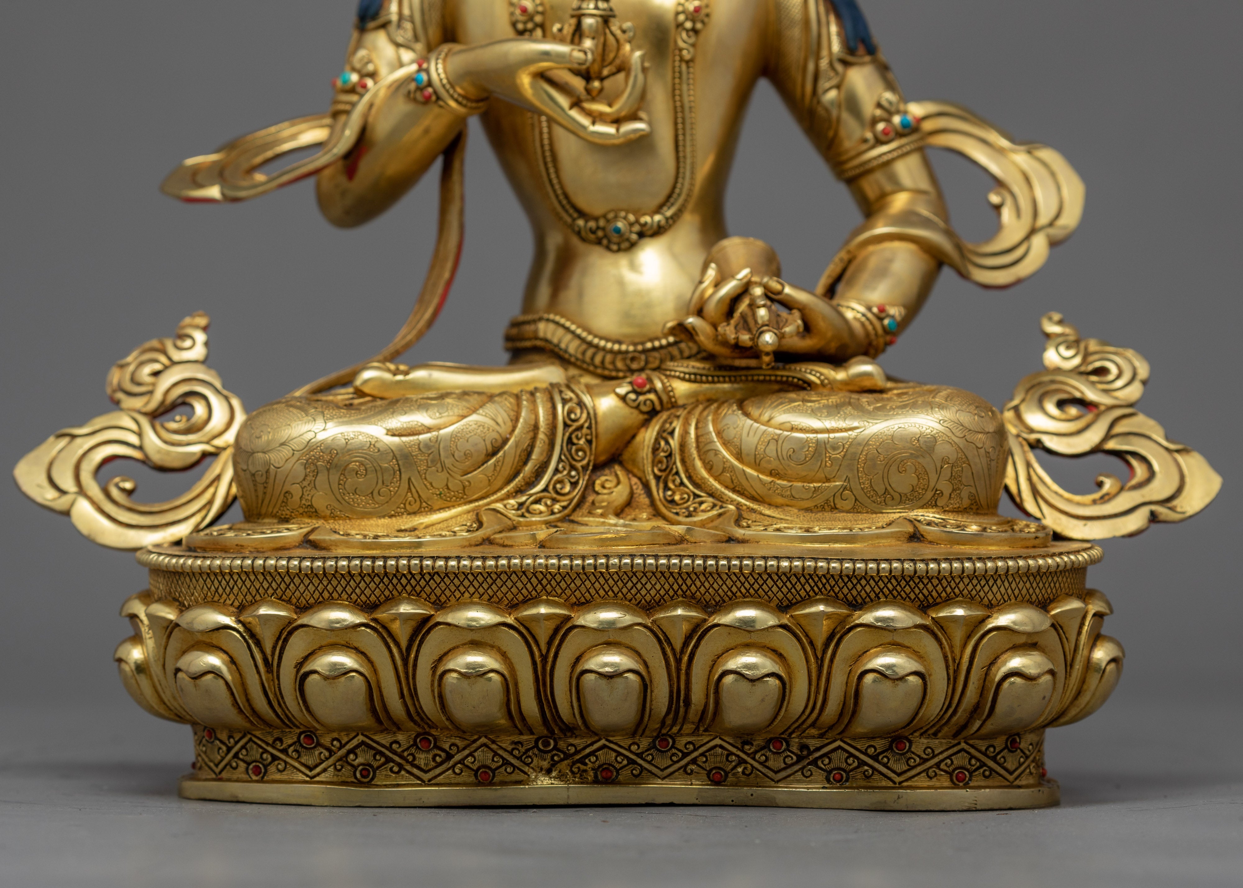 Gold-Gilded Statue For Heruka Vajrasattva Mantra Practice | Traditional Buddhist Art