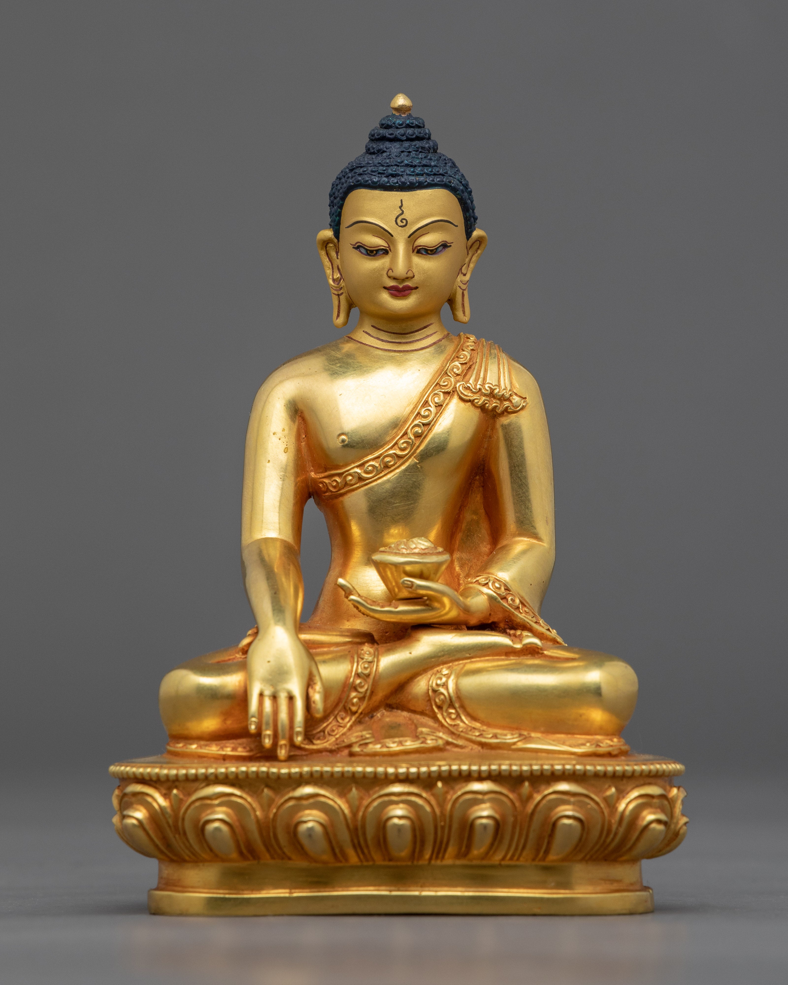 5 Dhyani Buddhas Statue Set | Gold Gilded Statue Set For Meditation