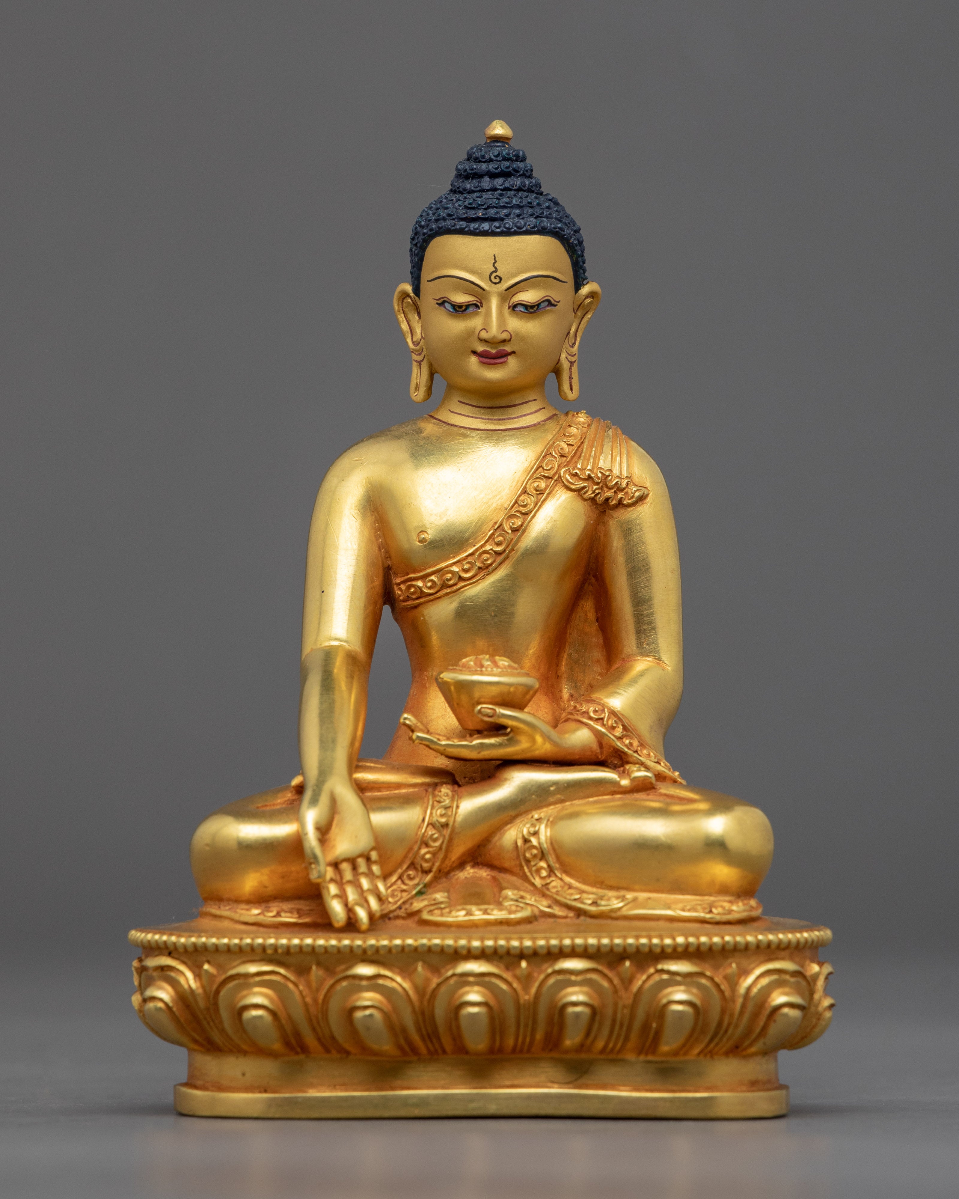 5 Dhyani Buddhas Statue Set | Gold Gilded Statue Set For Meditation