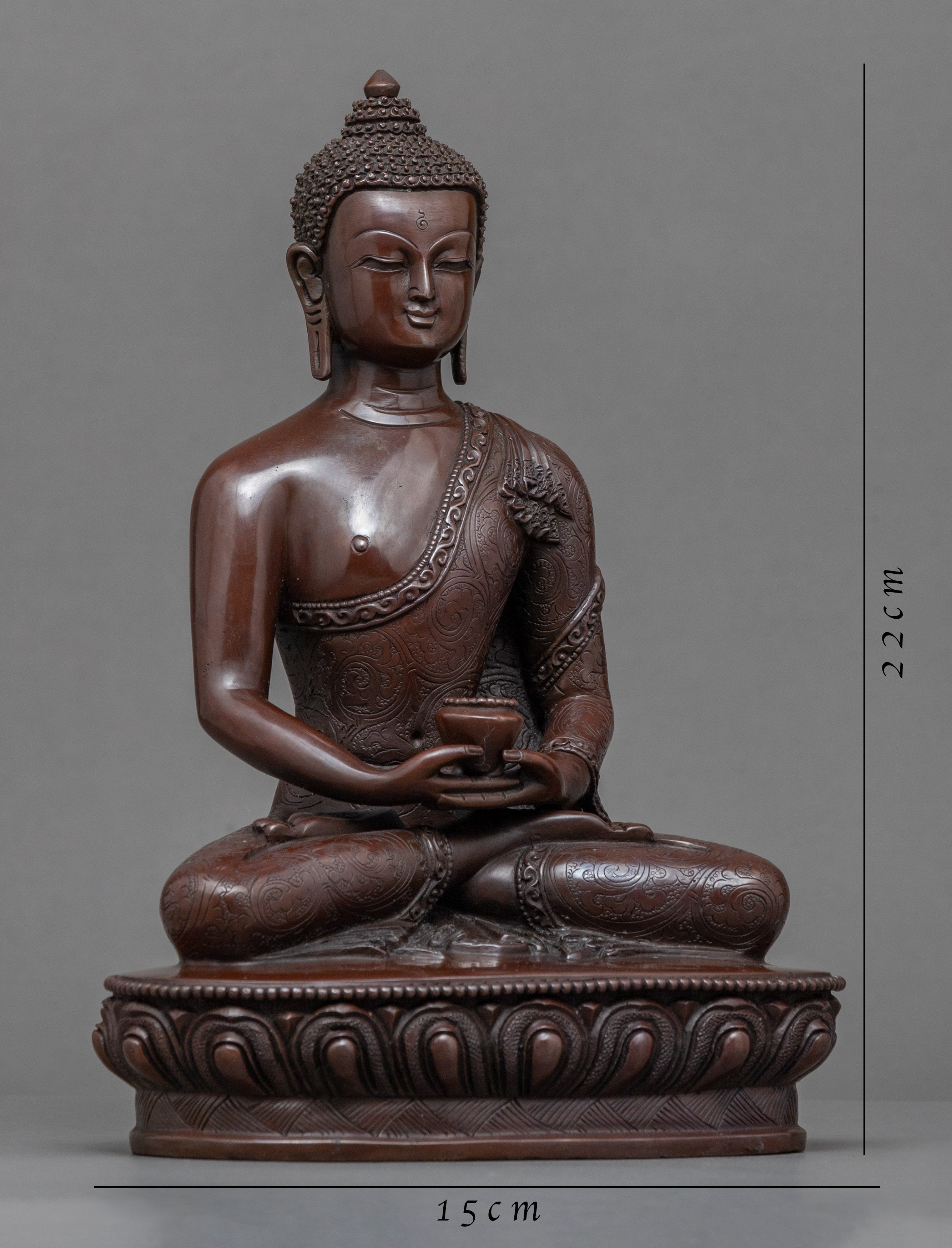 Coper Body Statue For Amitabha Buddha Chant | Buddhist Deity Figurine For Ritual
