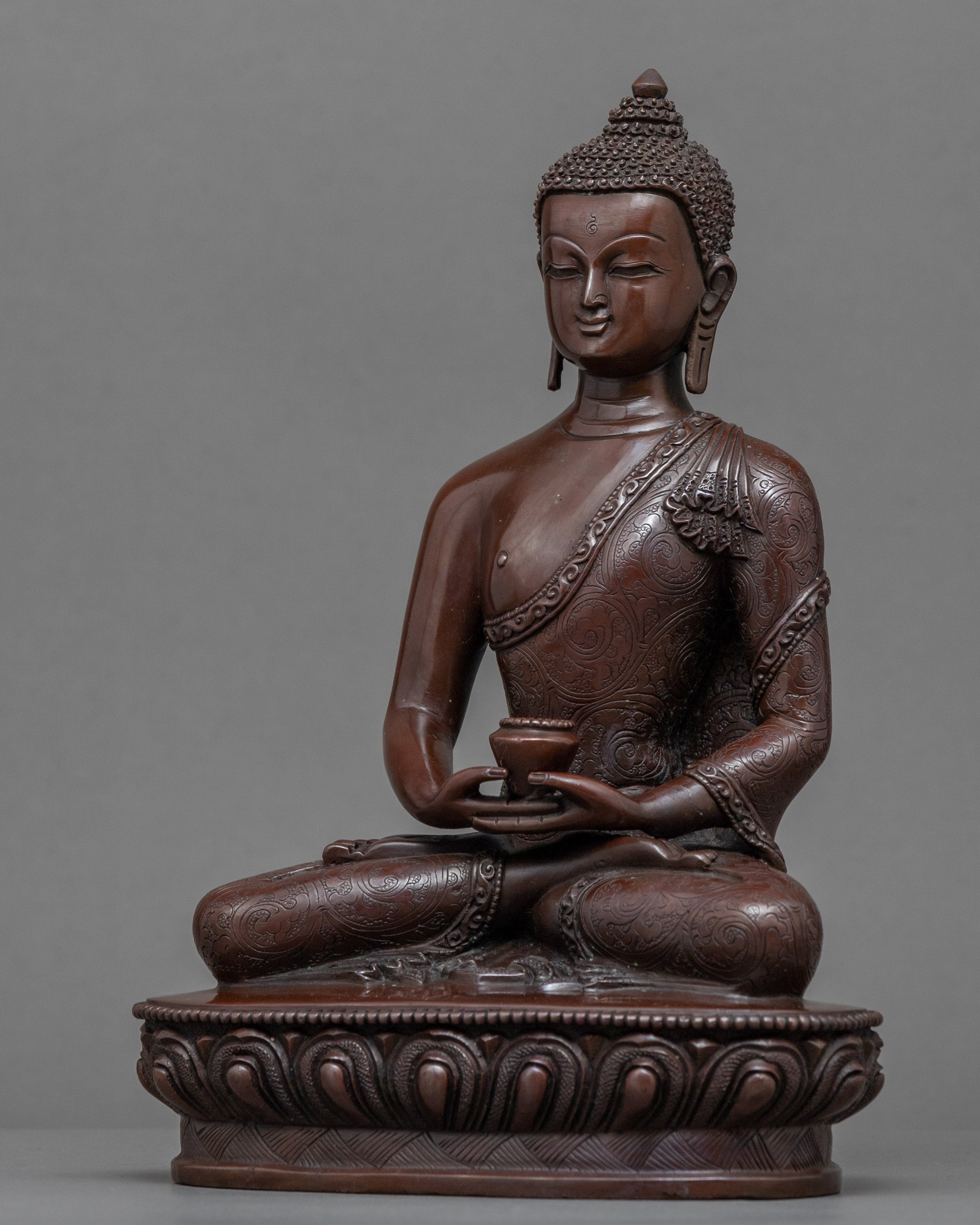 Coper Body Statue For Amitabha Buddha Chant | Buddhist Deity Figurine For Ritual